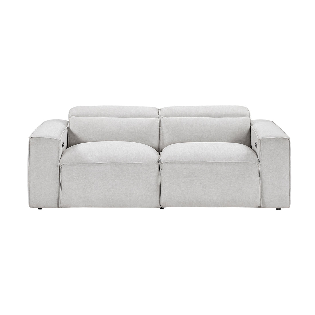 8414GRY-2PWH* (2)Power Double Reclining Love Seat with Power Headrests - 8414GRY-2PWH*