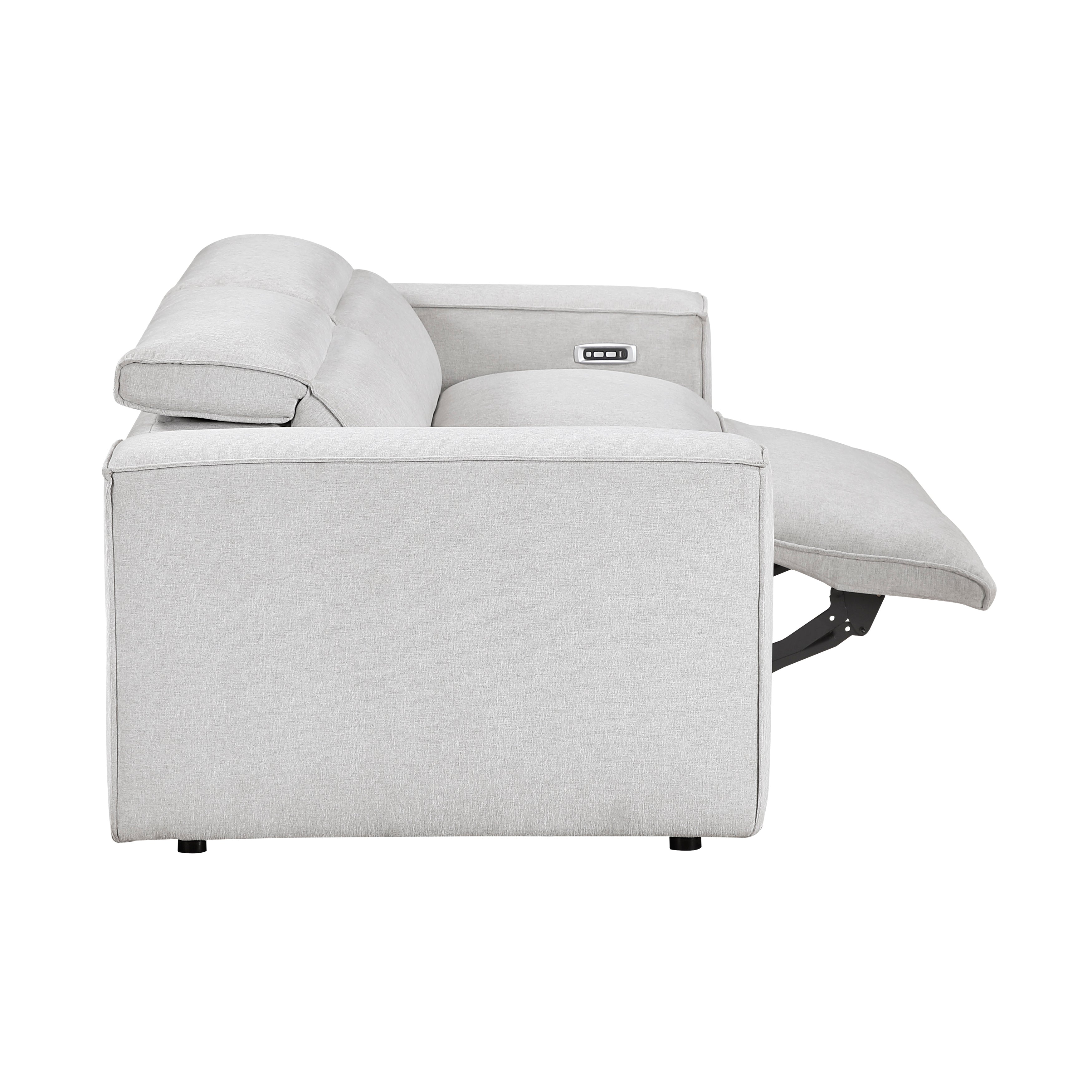 8414GRY-2PWH* (2)Power Double Reclining Love Seat with Power Headrests - 8414GRY-2PWH*