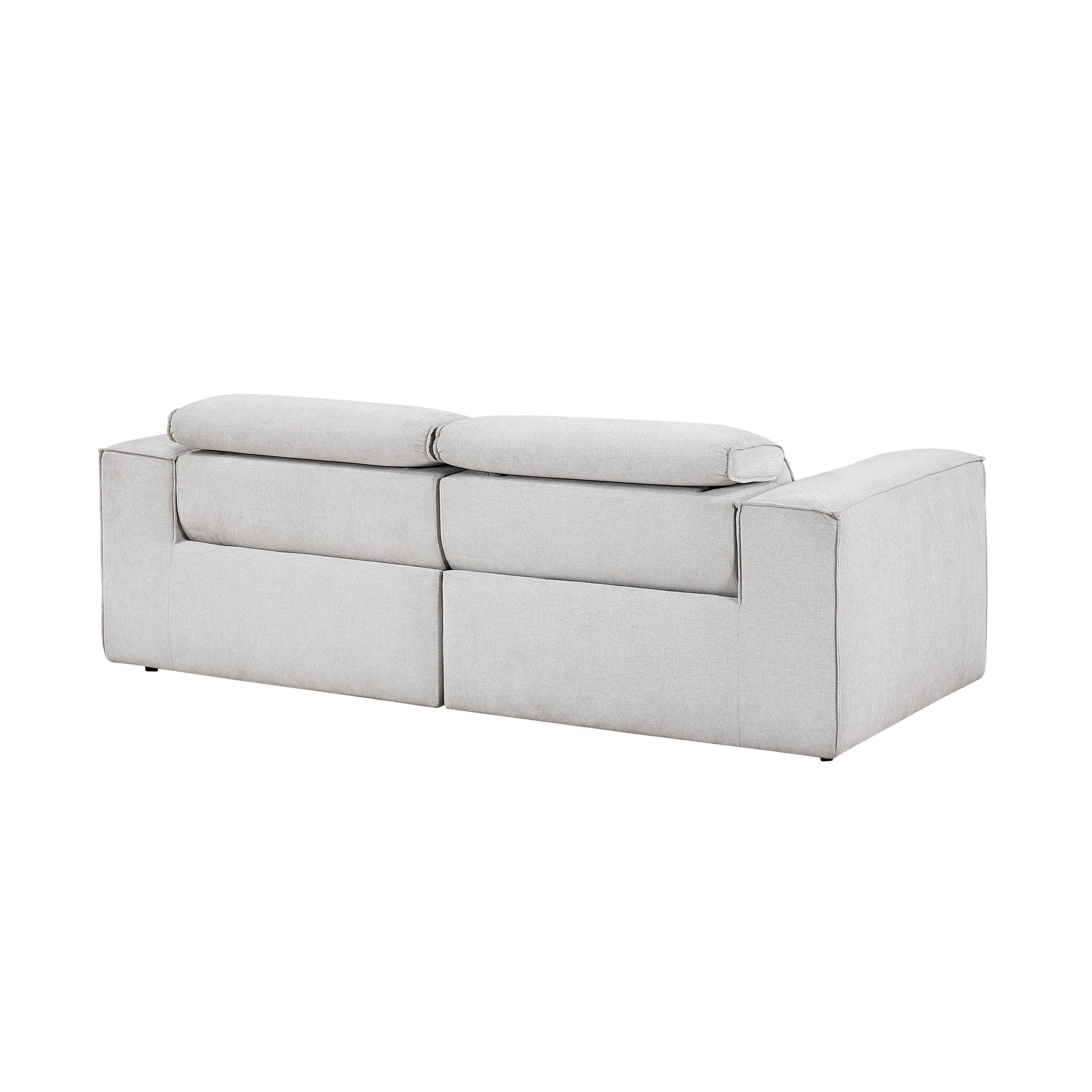 8414GRY-2PWH* (2)Power Double Reclining Love Seat with Power Headrests - 8414GRY-2PWH*