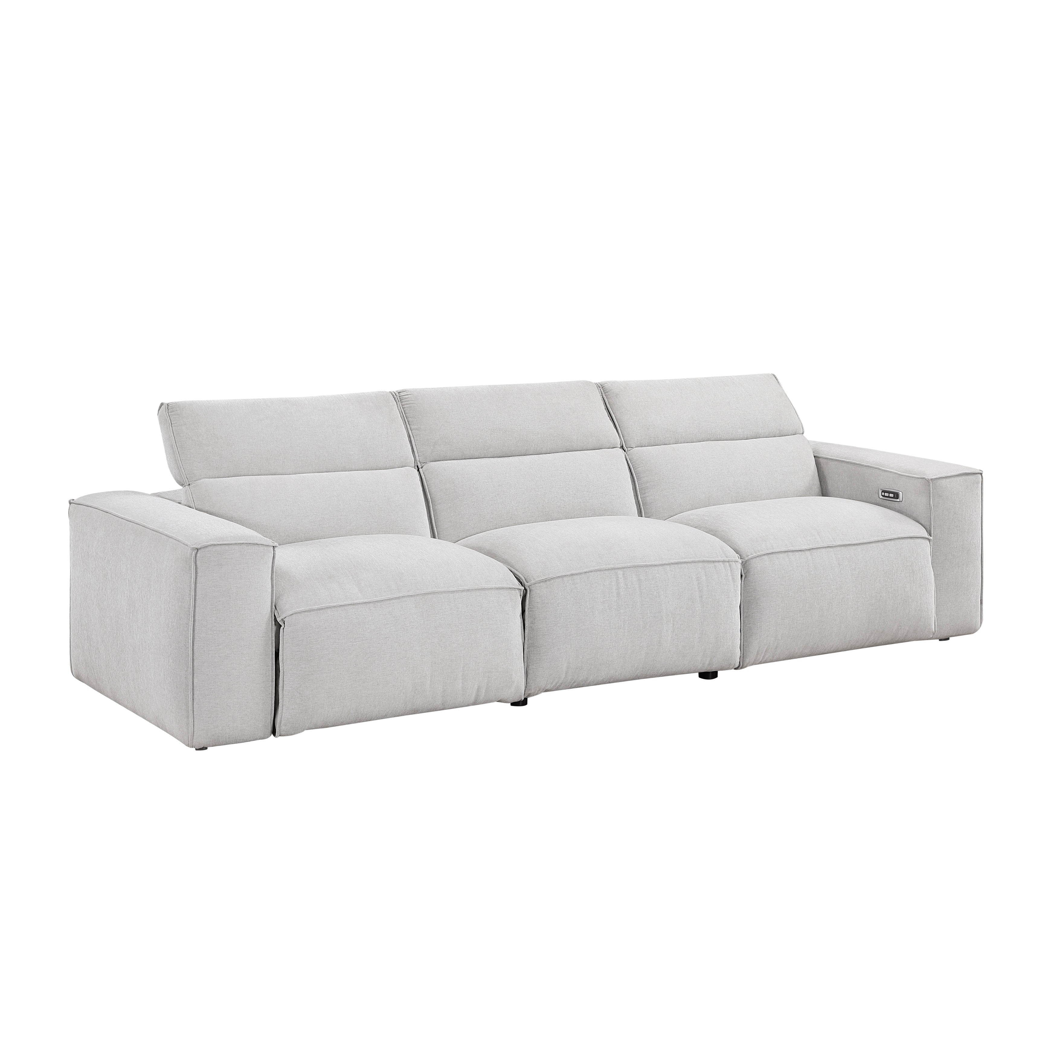 8414GRY-3PWH* (3) Power Double Reclining Sofa with Power Headrests - 8414GRY-3PWH*