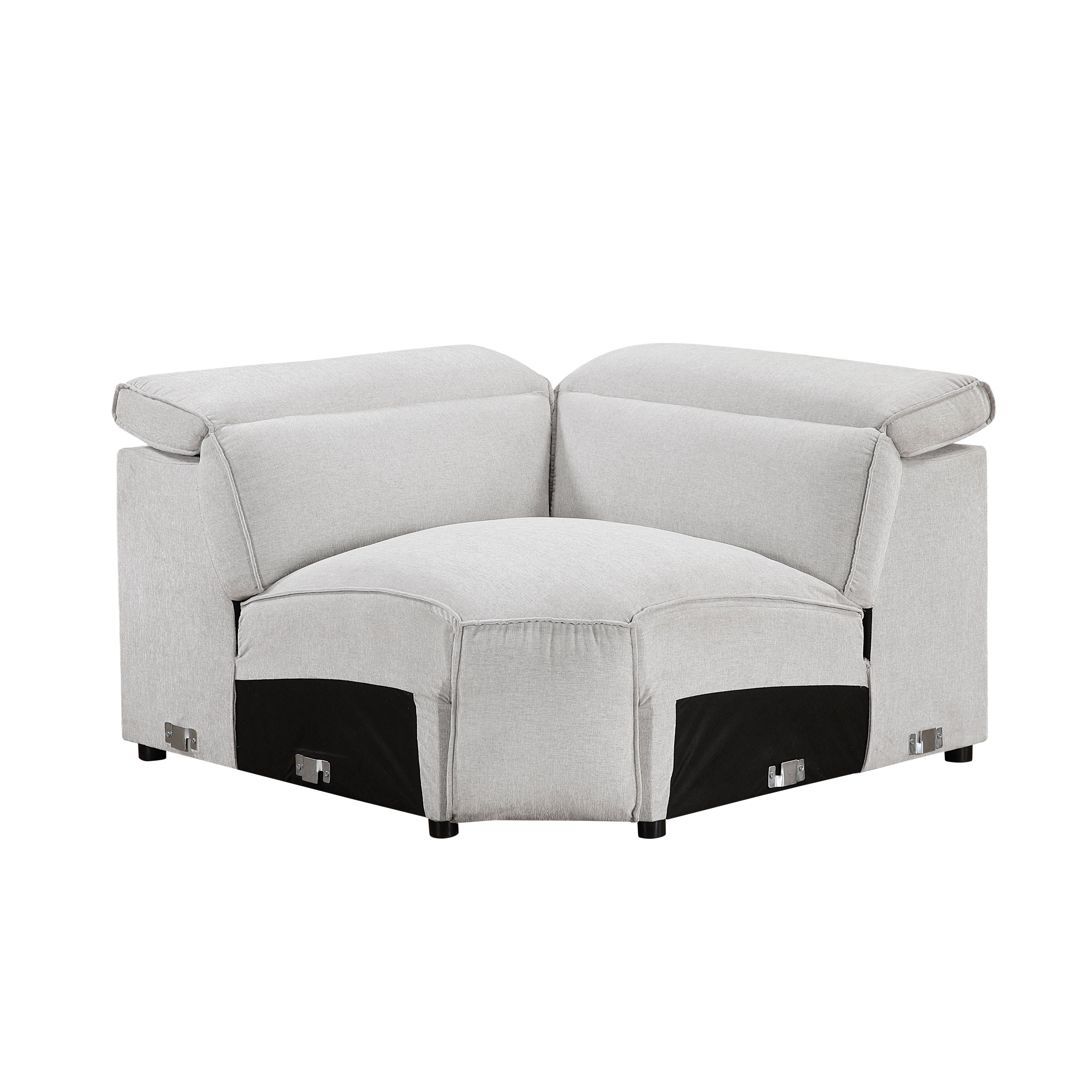8414GRY-CR (4/5)Corner Seat - 8414GRY-CR