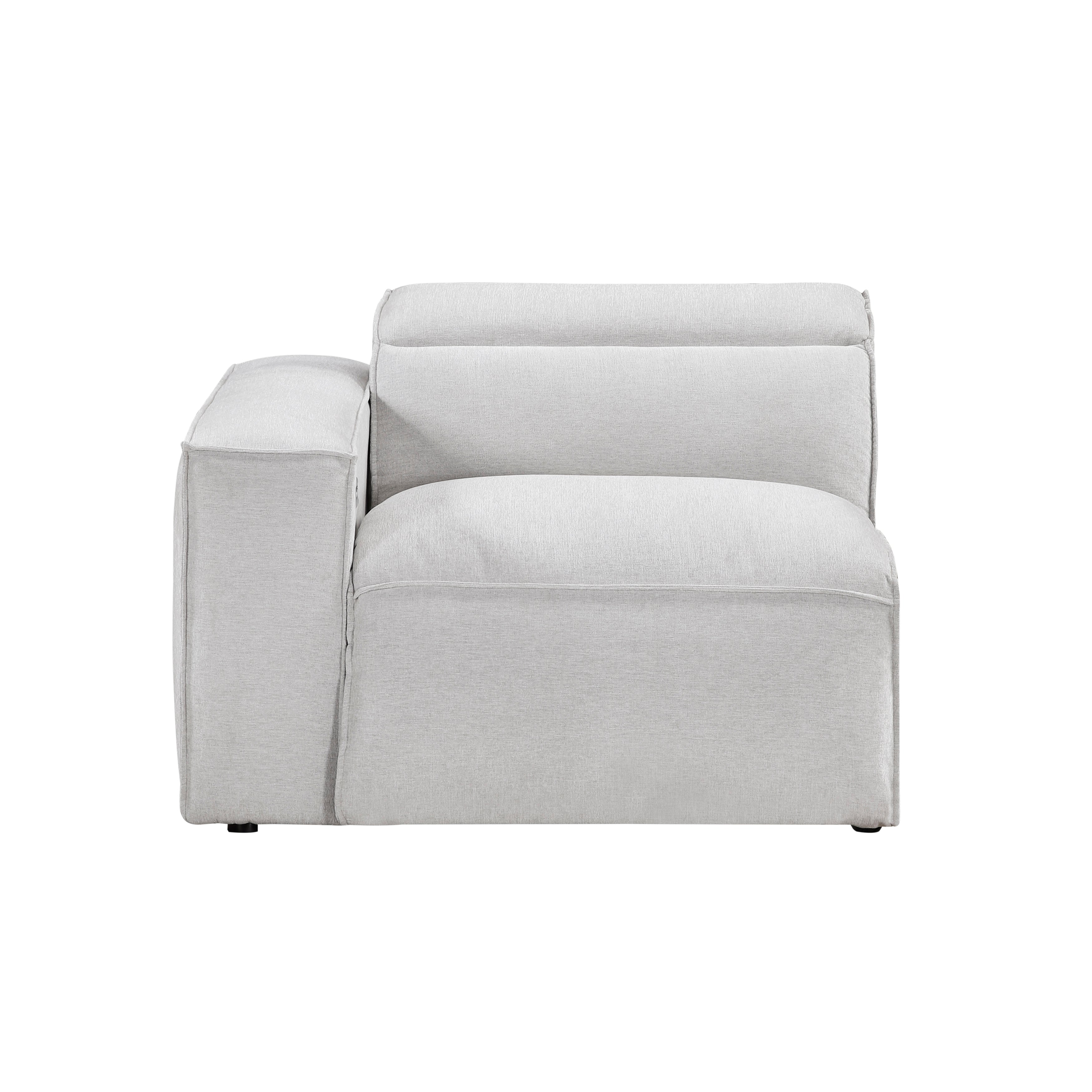8414GRY-LRPWH (1/5)Power Left Side Reclining Chair with Power Headrest and Charging Ports - 8414GRY-LRPWH