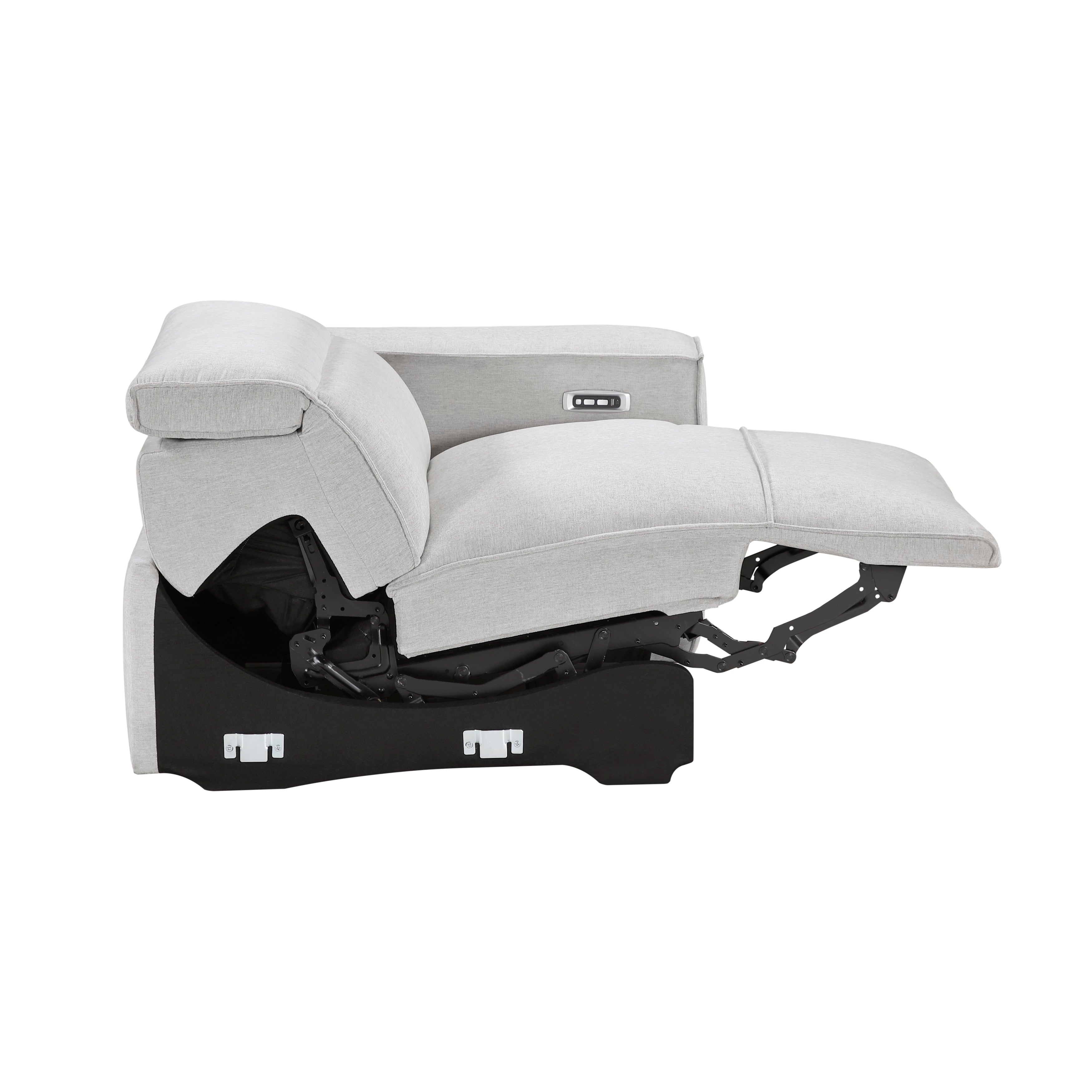 8414GRY-RRPWH (5/5)Power Right Side Reclining Chair with Power Headrest and Charging Ports - 8414GRY-RRPWH