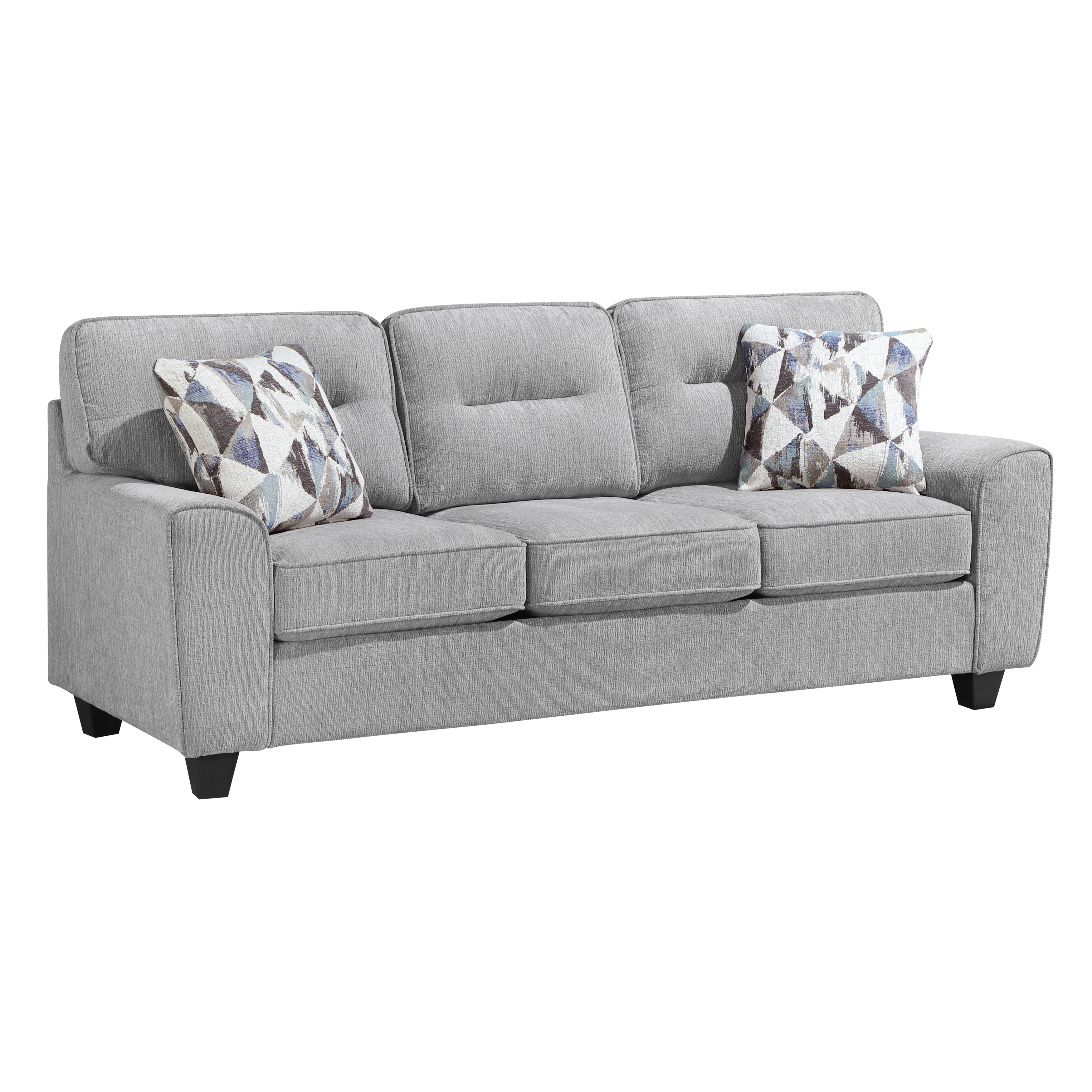 8416GY*2 2pc Set: Sofa, Love - 8416GY*2