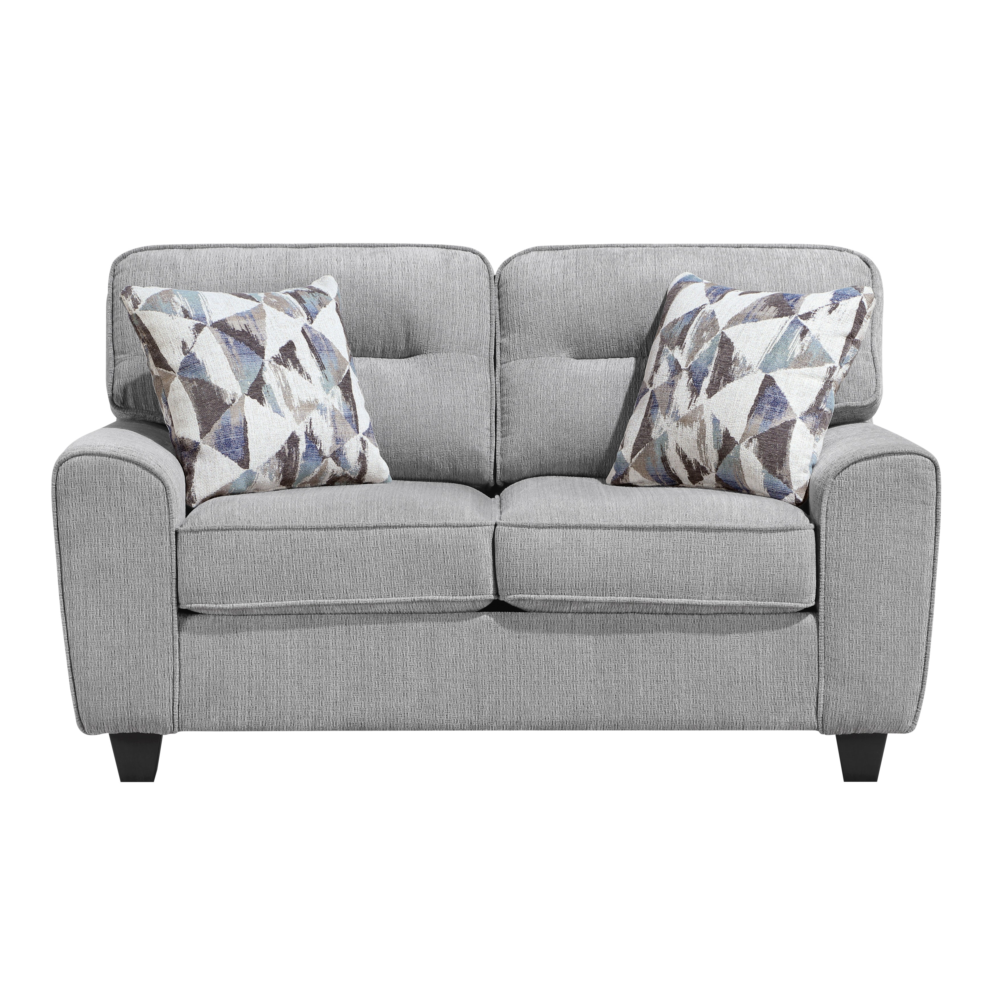 8416GY*2 2pc Set: Sofa, Love - 8416GY*2