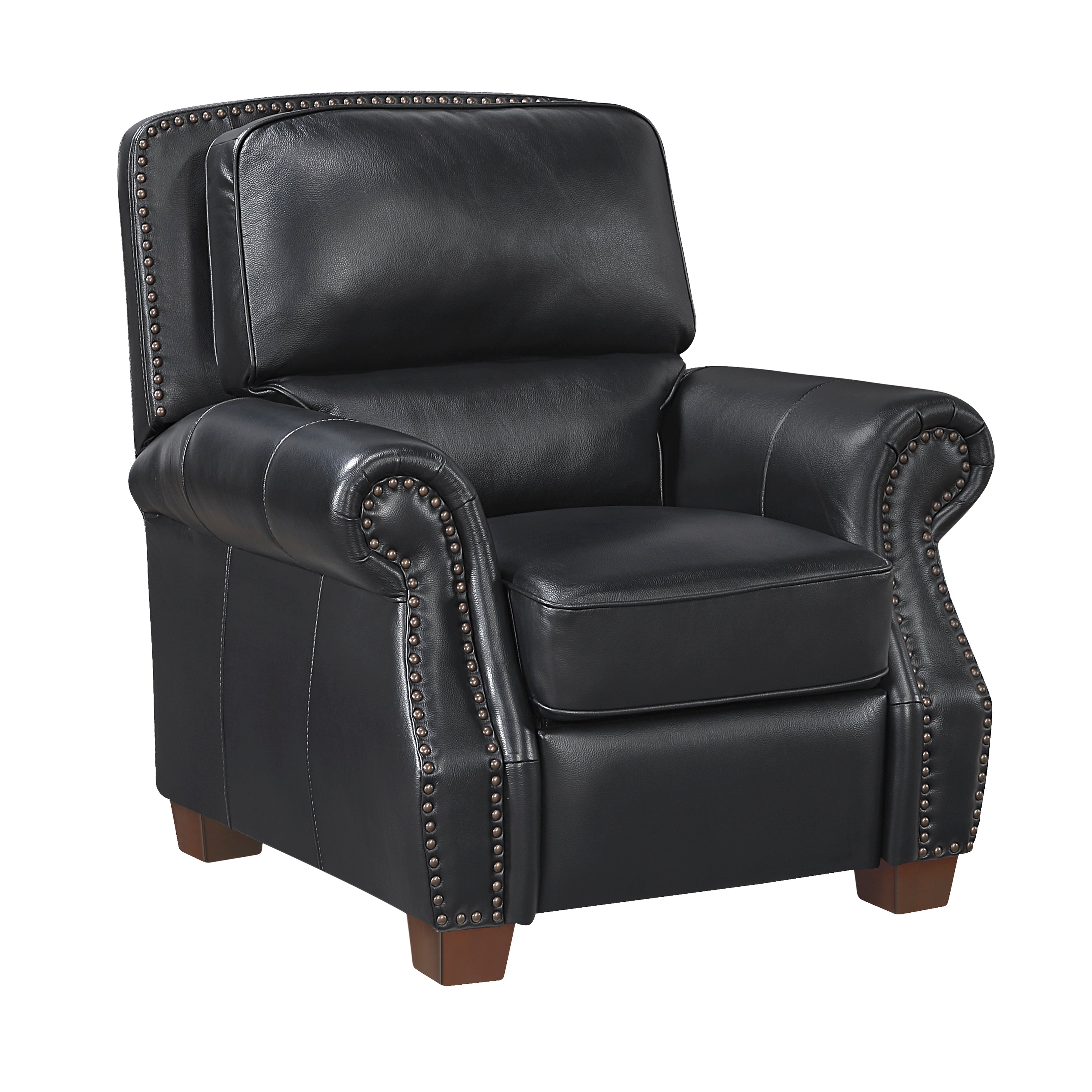 8448BLK-1PB Push Back Reclining Chair - 8448BLK-1PB