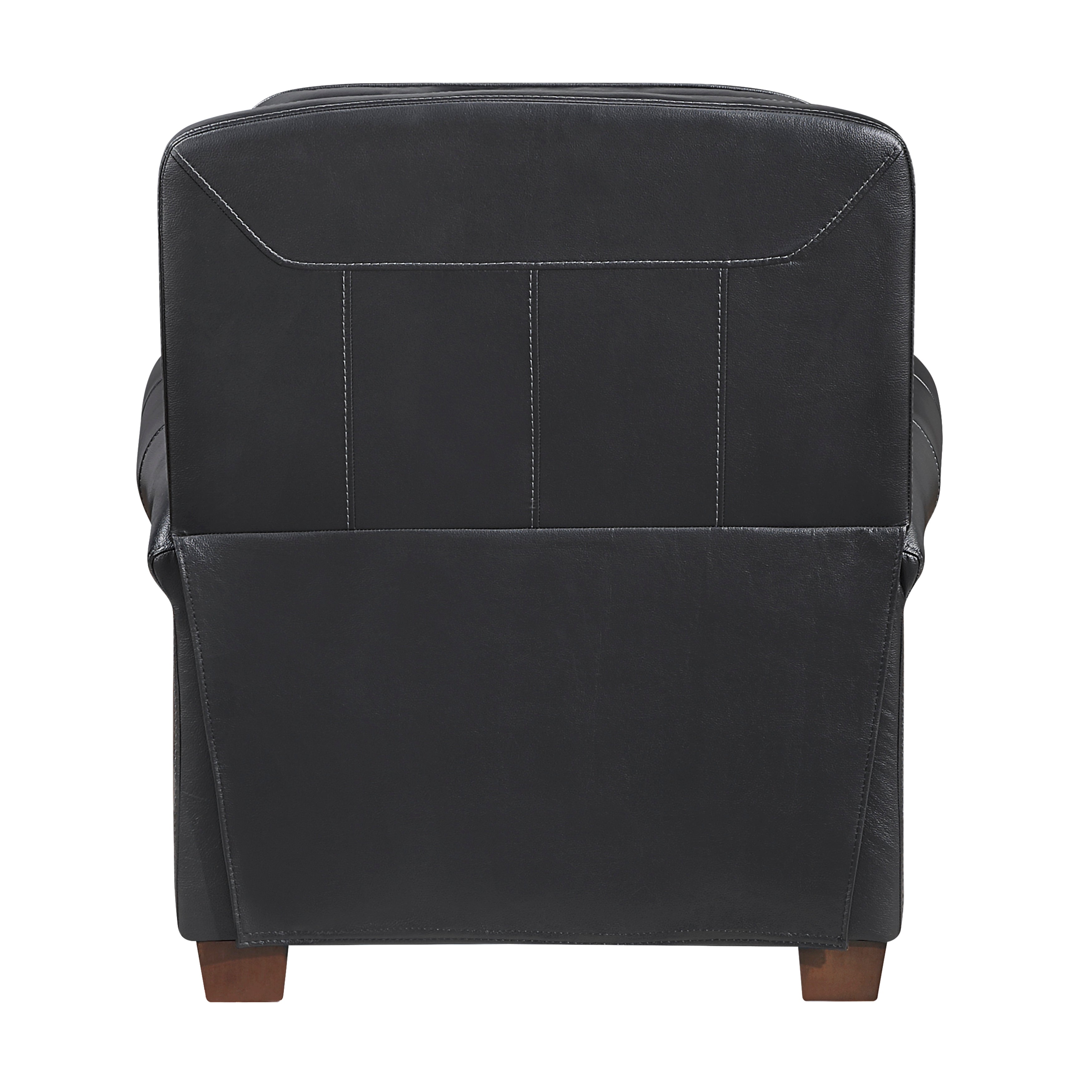 8448BLK-1PB Push Back Reclining Chair - 8448BLK-1PB