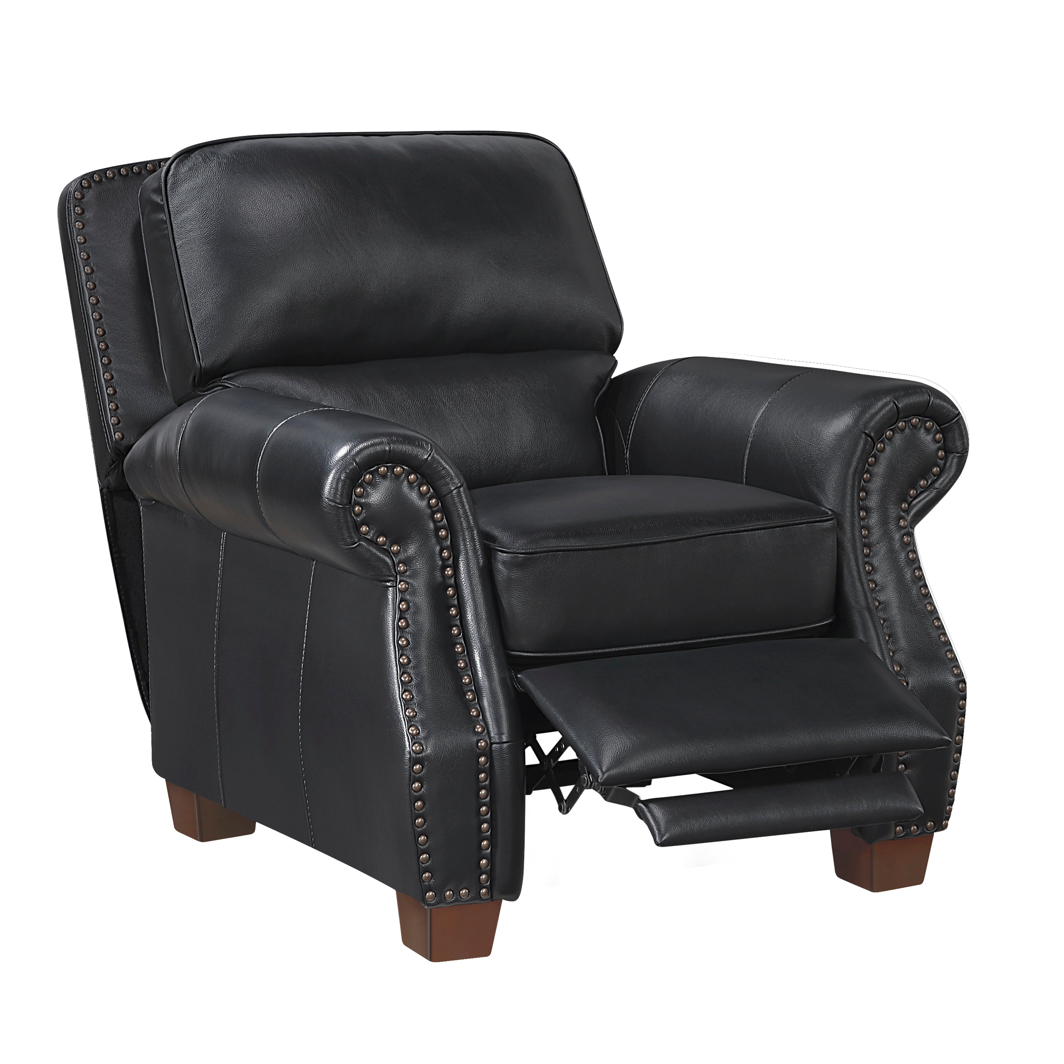 8448BLK-1PB Push Back Reclining Chair - 8448BLK-1PB