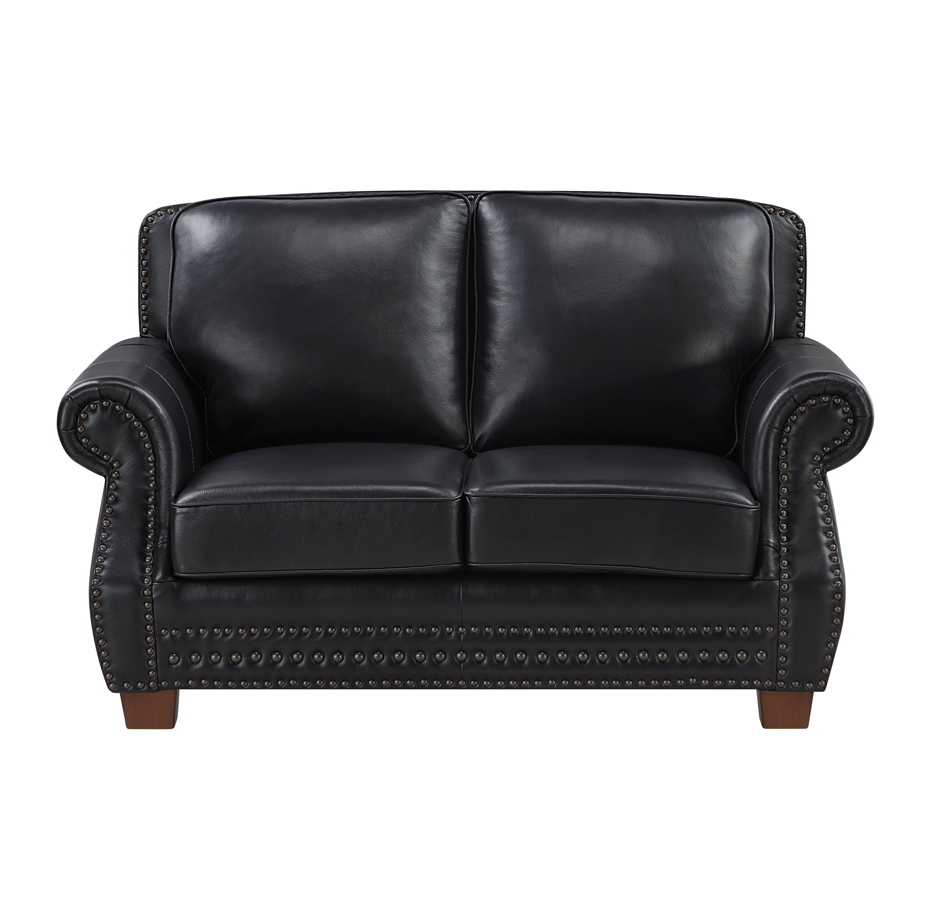 8448BLK*2 2pc Set: Sofa, Love - 8448BLK*2