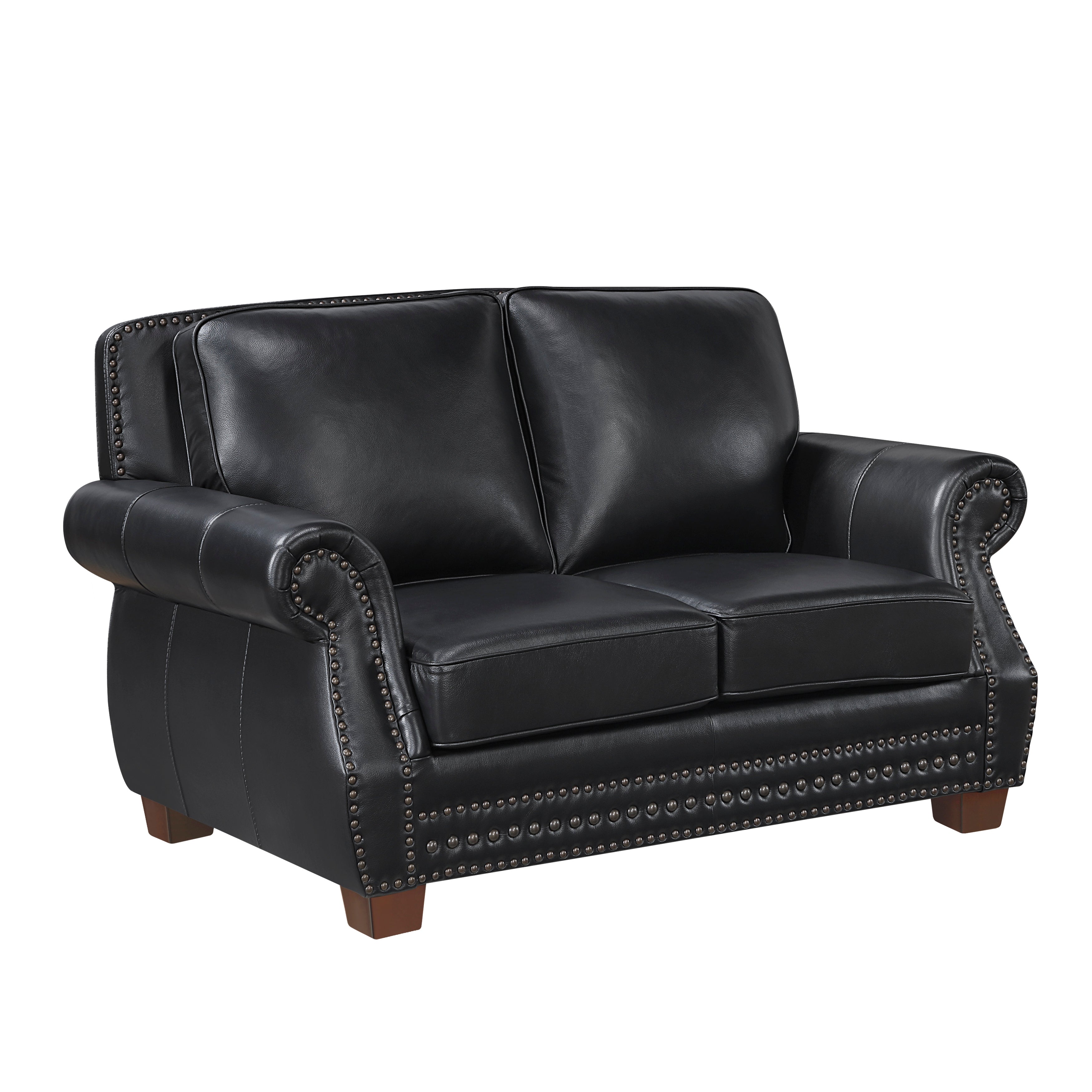 8448BLK*2 2pc Set: Sofa, Love - 8448BLK*2