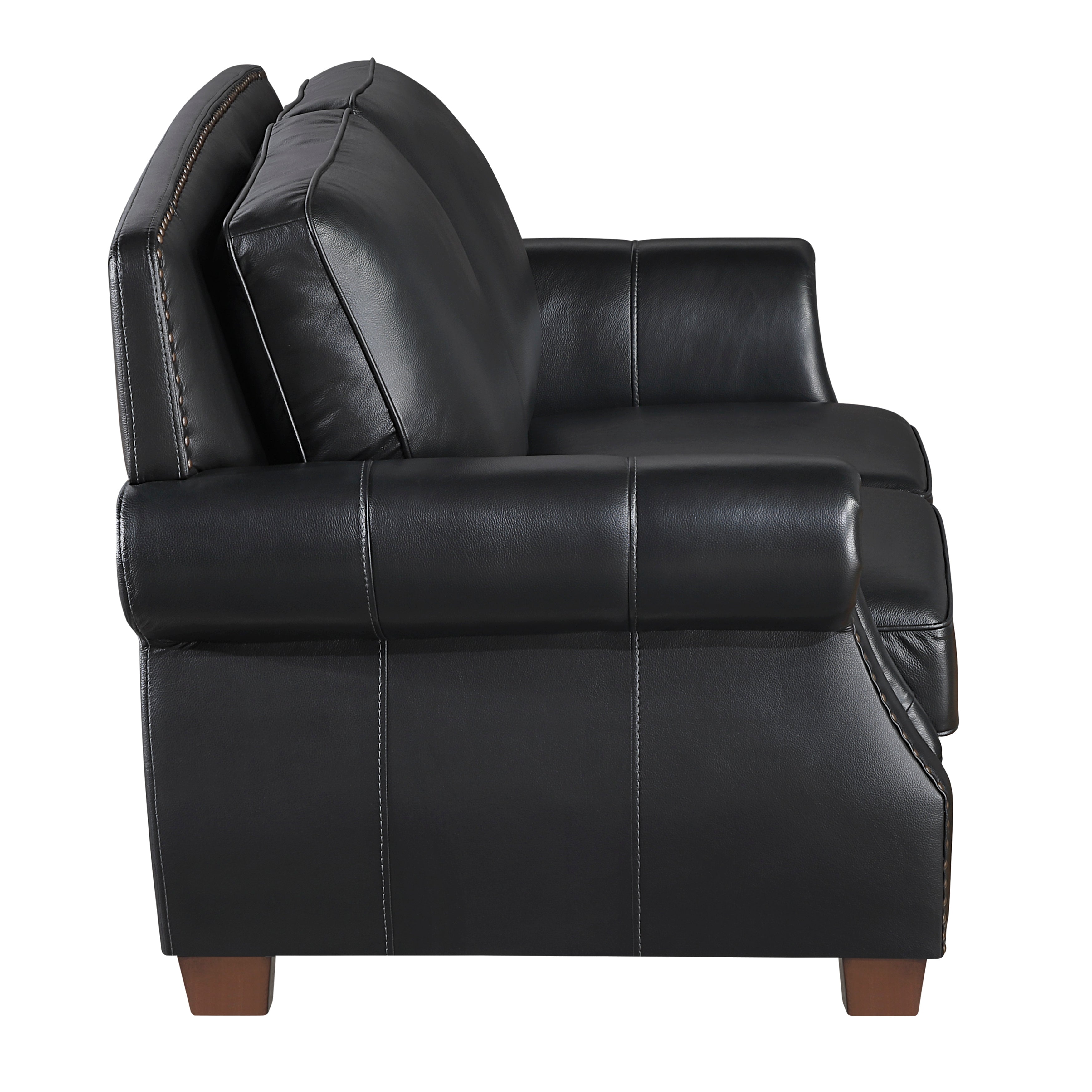 8448BLK*2 2pc Set: Sofa, Love - 8448BLK*2