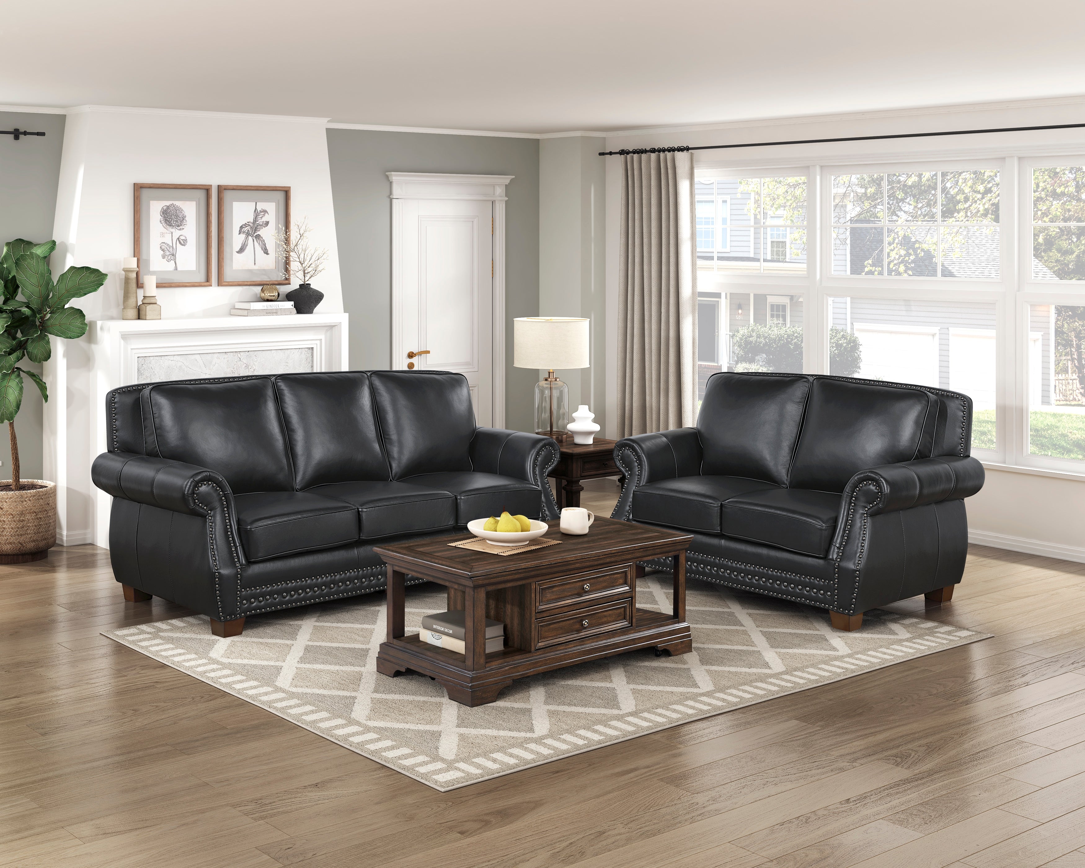 8448BLK-2 Love Seat - 8448BLK-2