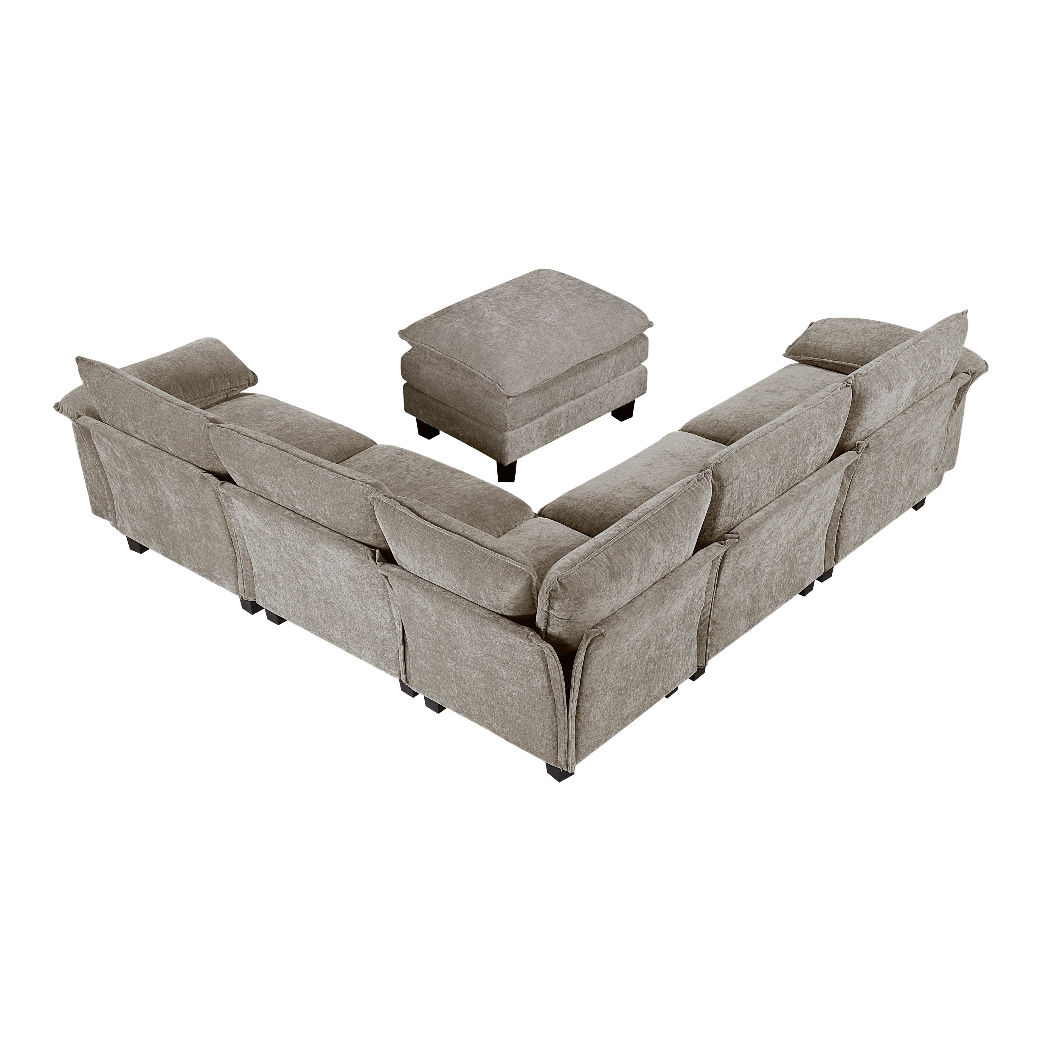8450PWT*64ACCROT (7)6-Piece Modular Sectional with Ottoman - 8450PWT*64ACCROT