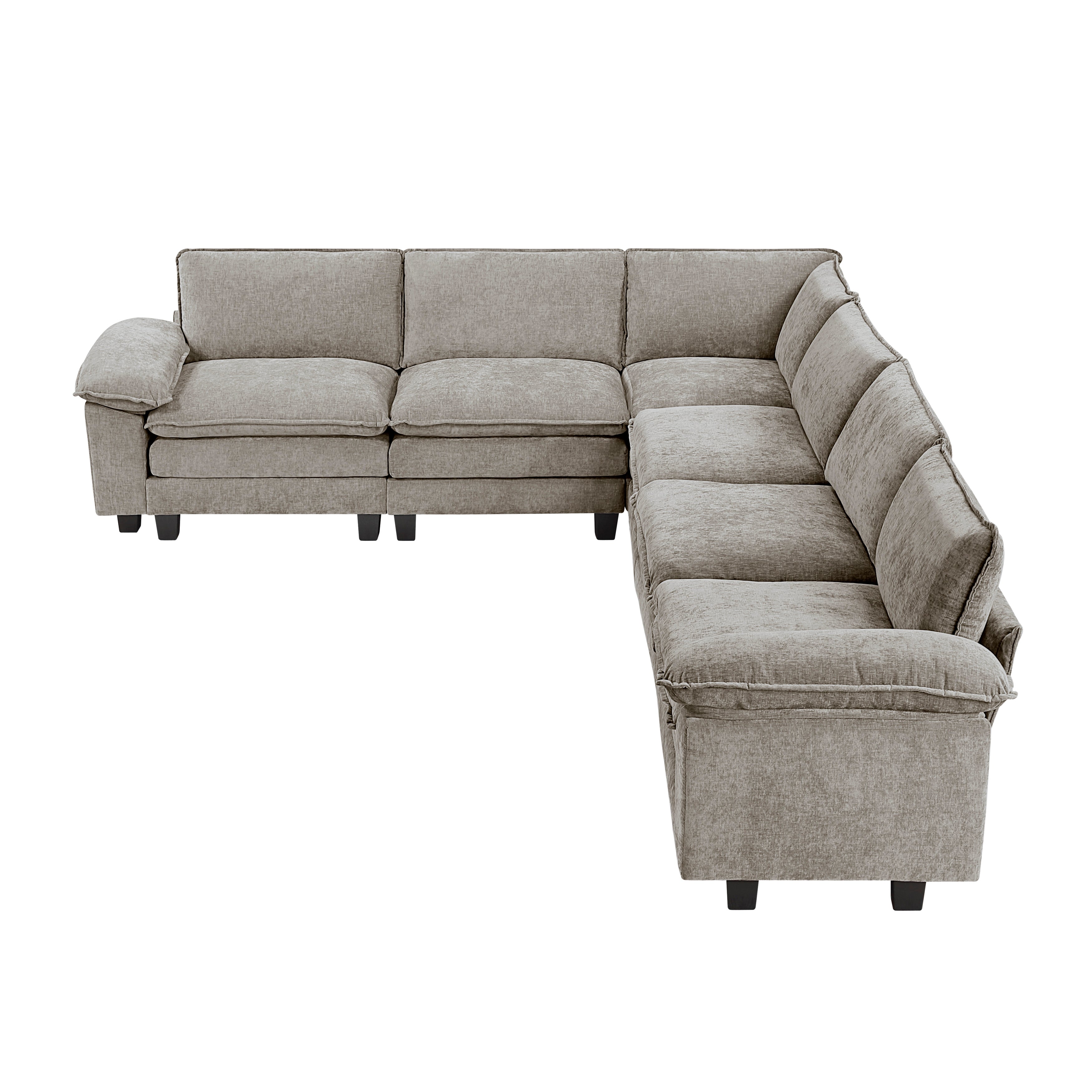8450PWT*65ACCR (7)6-Piece Modular Sectional - 8450PWT*65ACCR