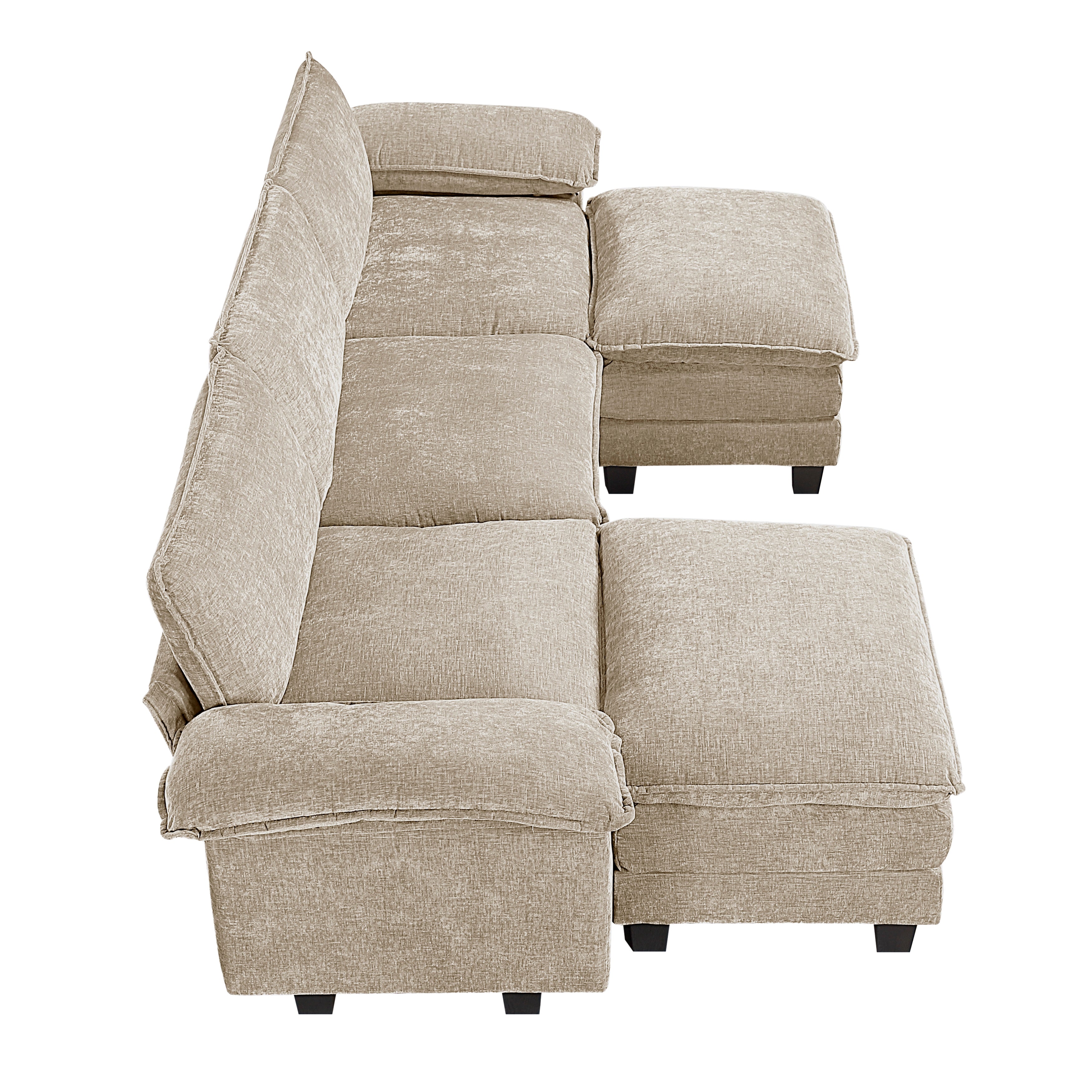 8450TPE*53AC2OT (6)5-Piece Modular Sectional with Ottoman - 8450TPE*53AC2OT