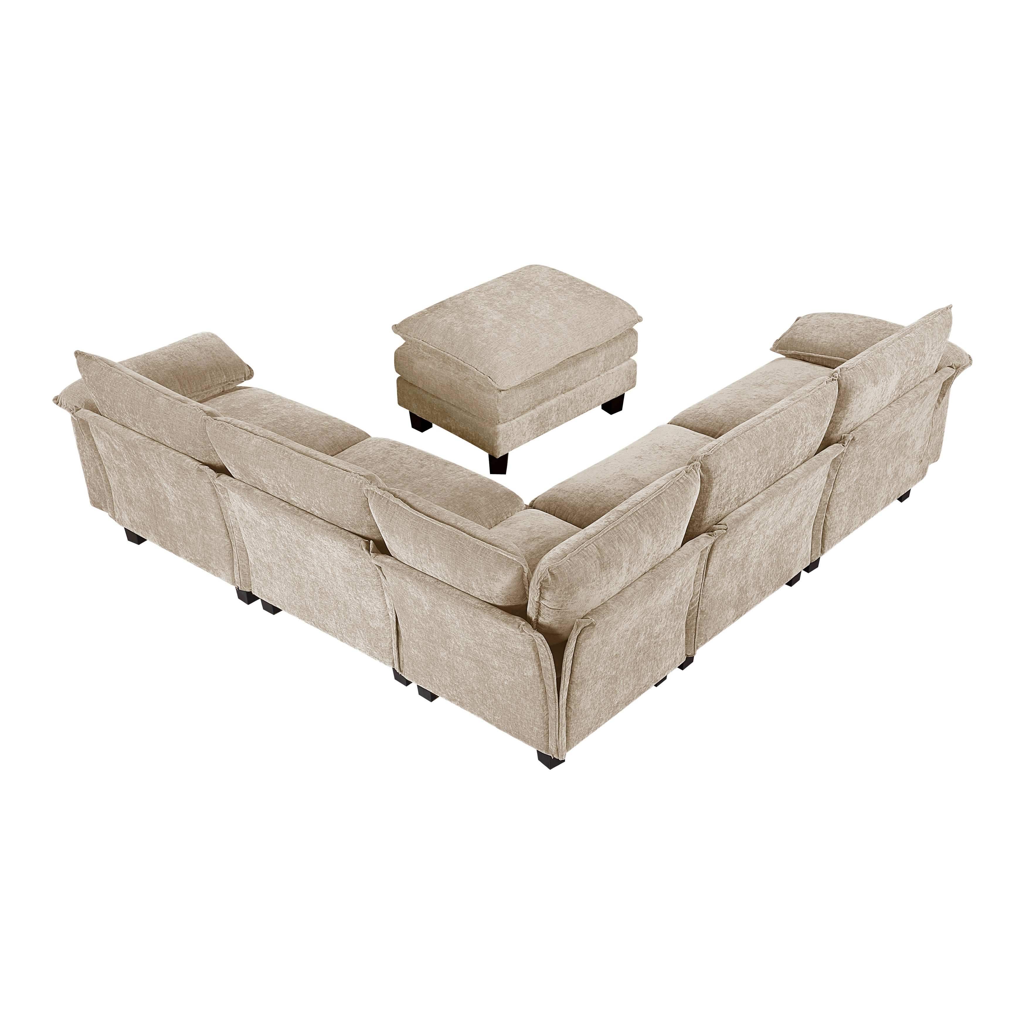 8450TPE*64ACCROT (7)6-Piece Modular Sectional with Ottoman - 8450TPE*64ACCROT