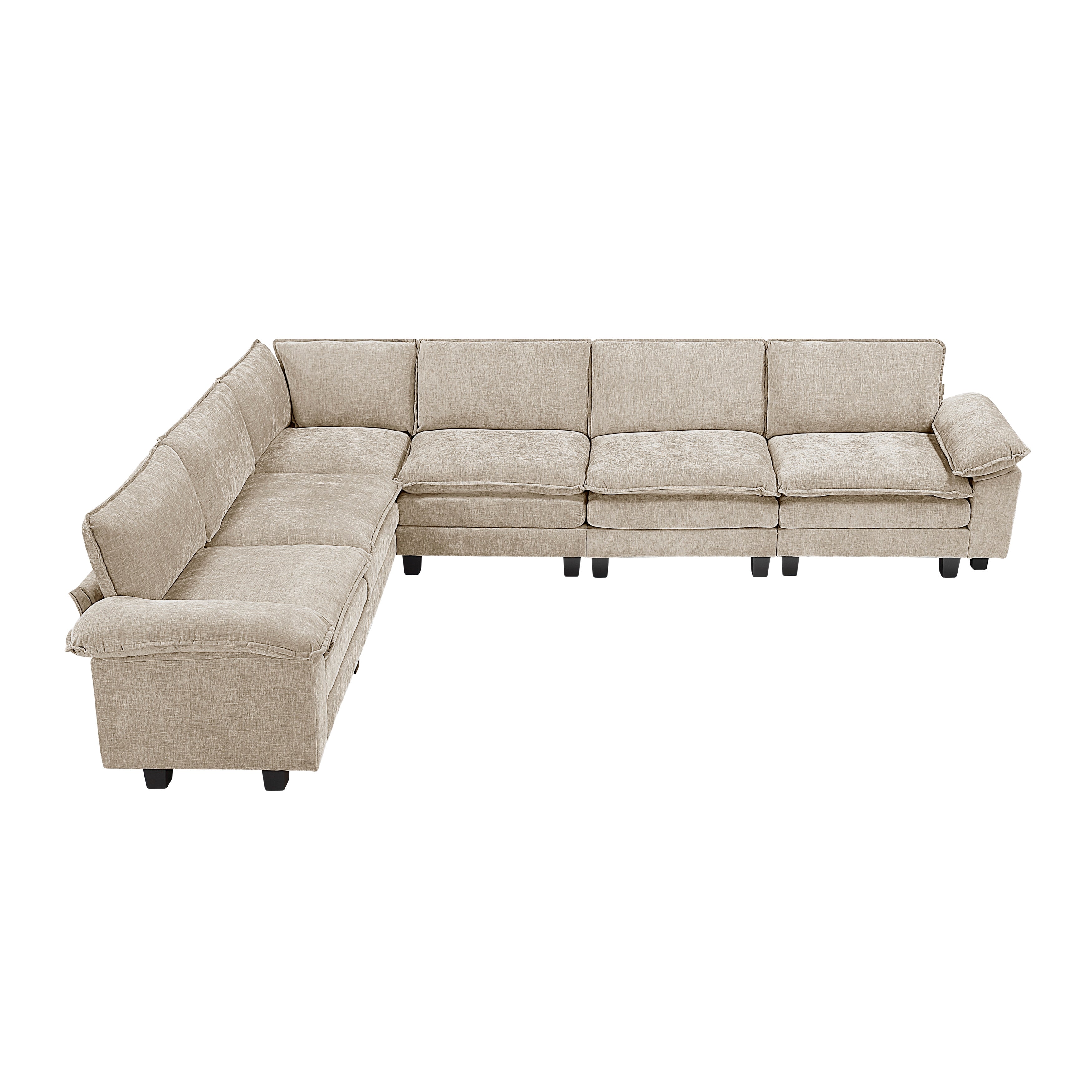 8450TPE*65ACCR (7)6-Piece Modular Sectional - 8450TPE*65ACCR