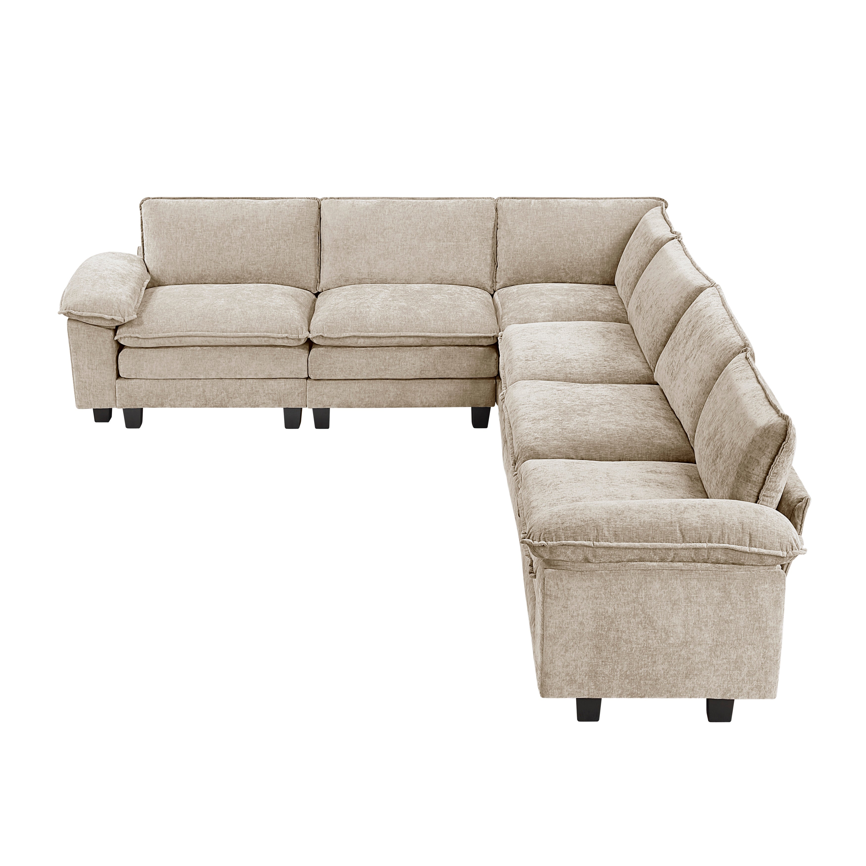 8450TPE*65ACCR (7)6-Piece Modular Sectional - 8450TPE*65ACCR