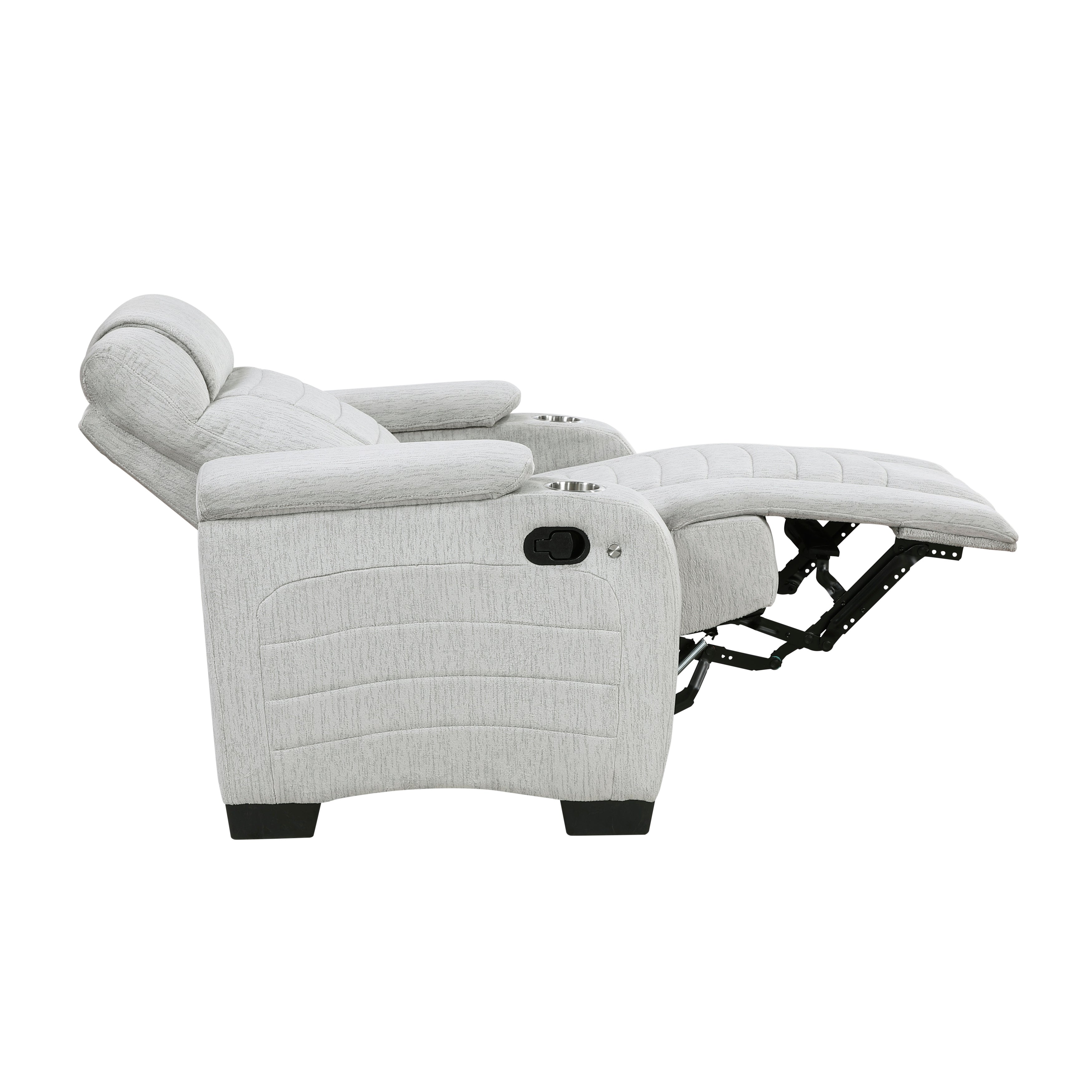 Ronan Light Gray Double Reclining Living Room Set from Homelegance - Luna Furniture