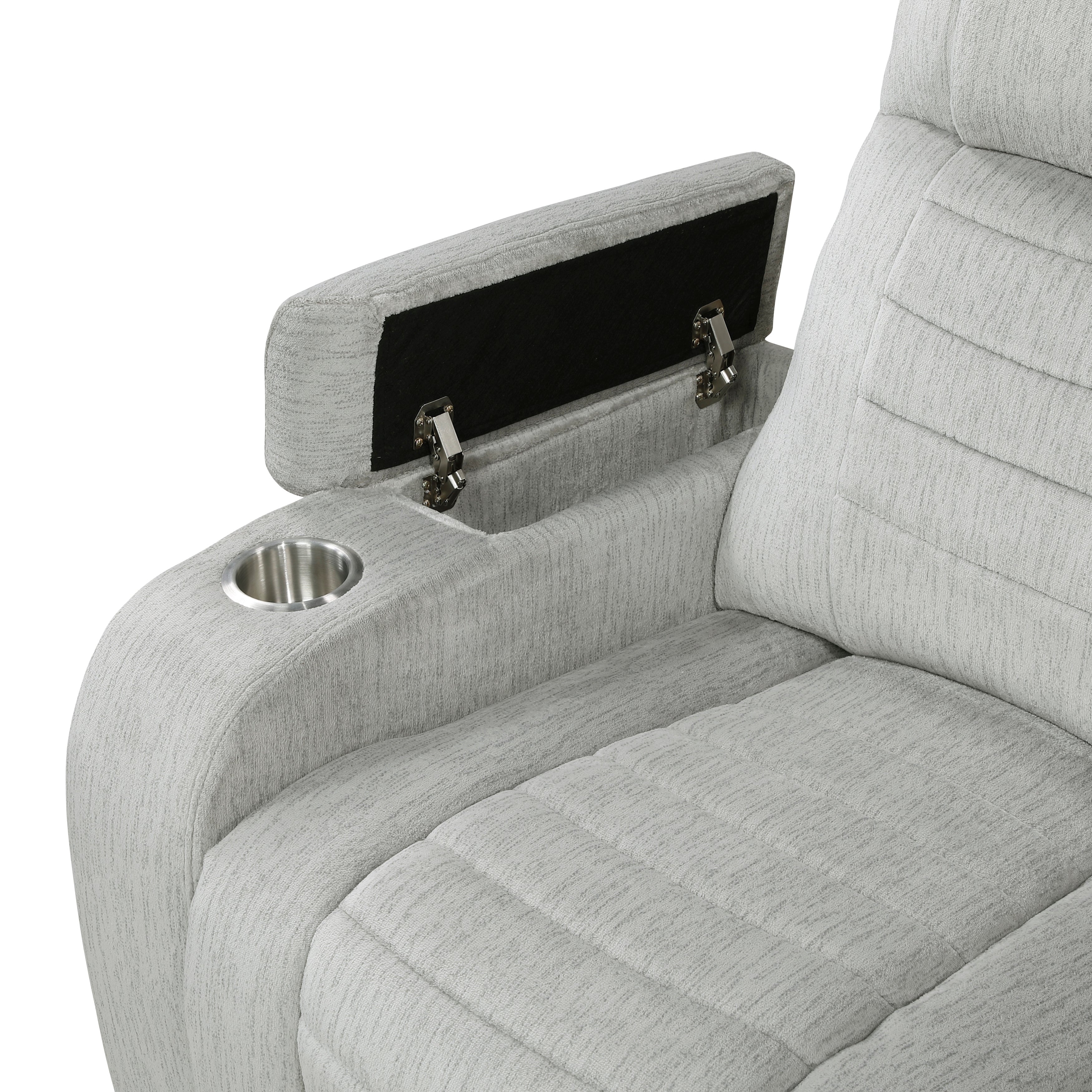 8455GRY*2 2pc Set: Sofa, Love - 8455GRY*2