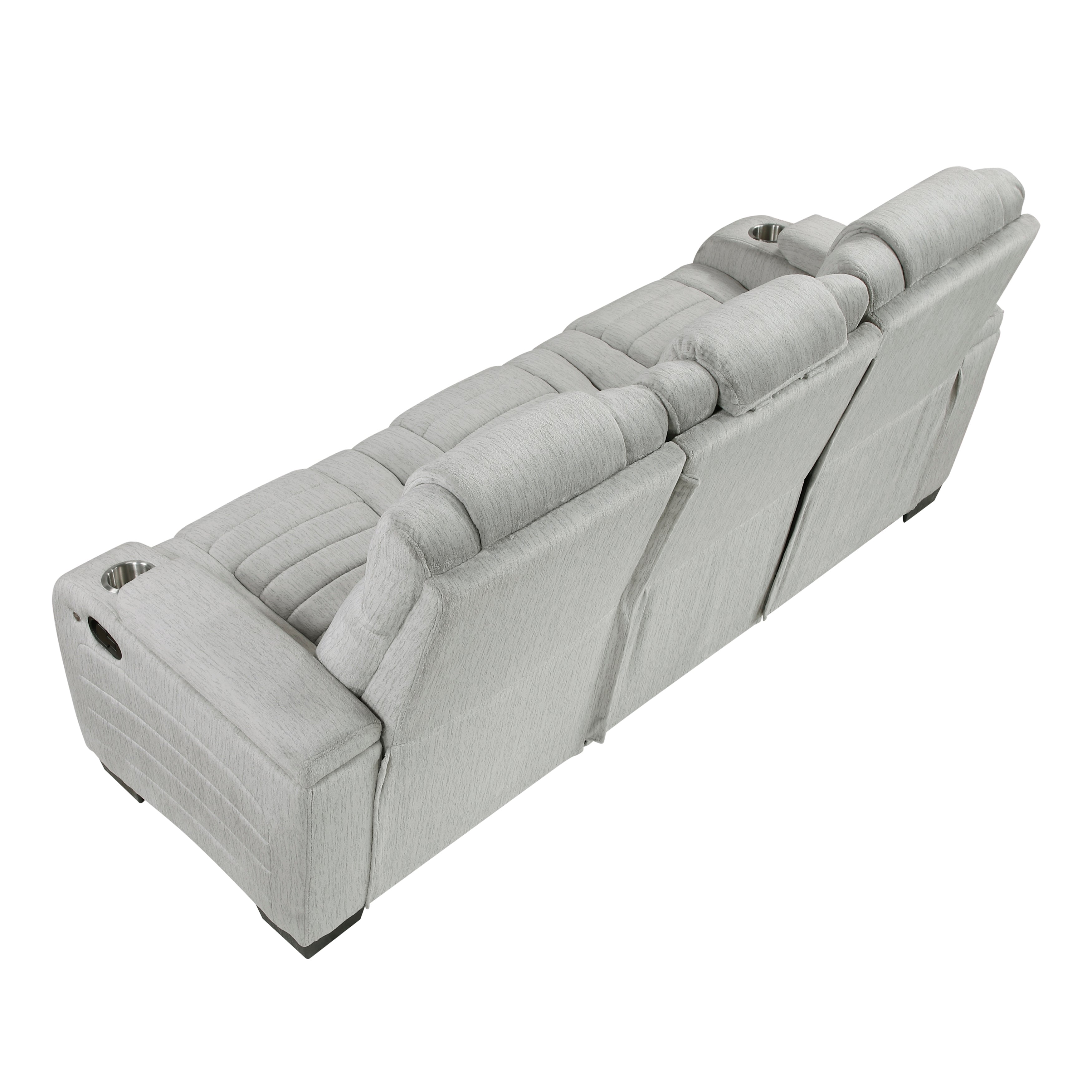 8455GRY*2 2pc Set: Sofa, Love - 8455GRY*2