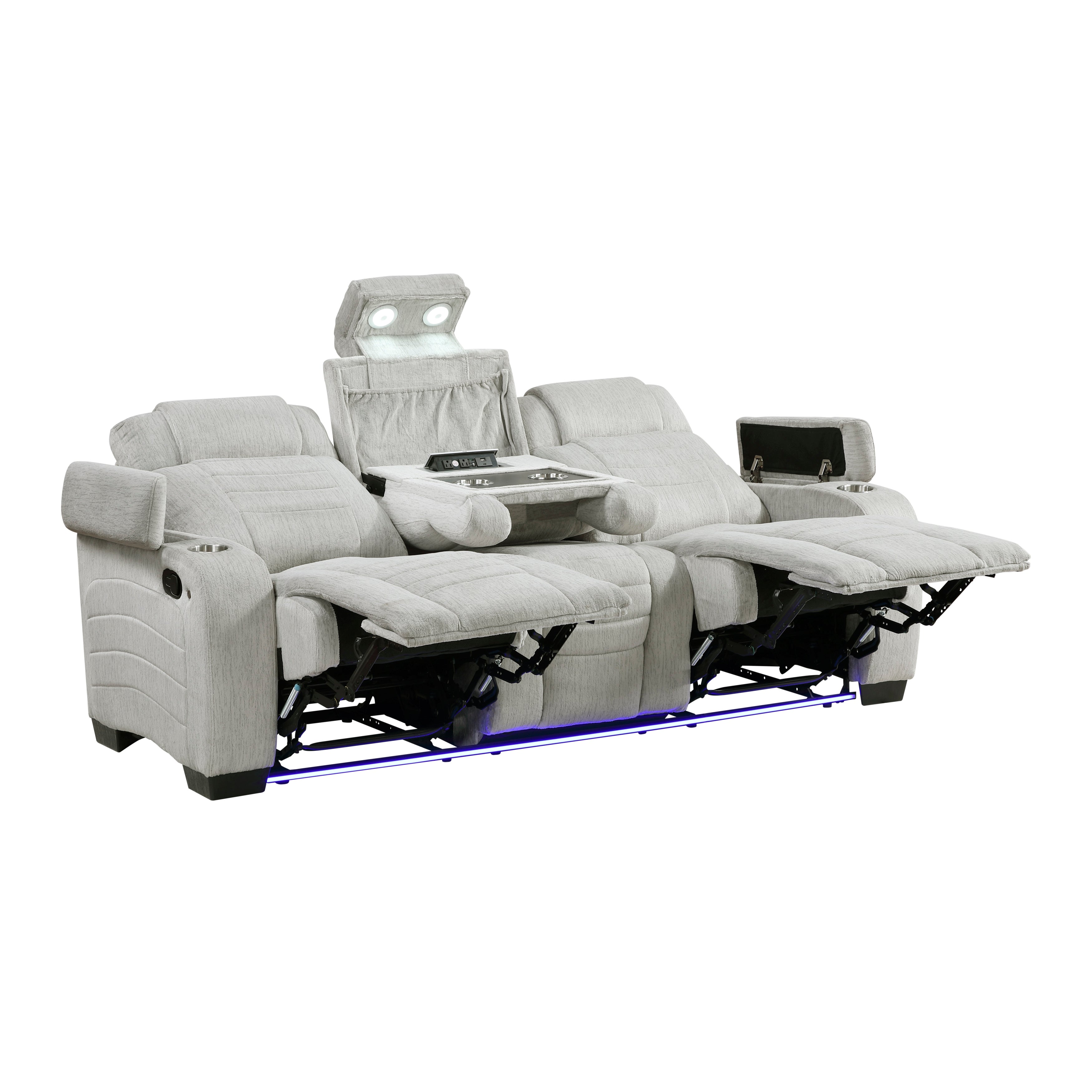 8455GRY*2 2pc Set: Sofa, Love - 8455GRY*2