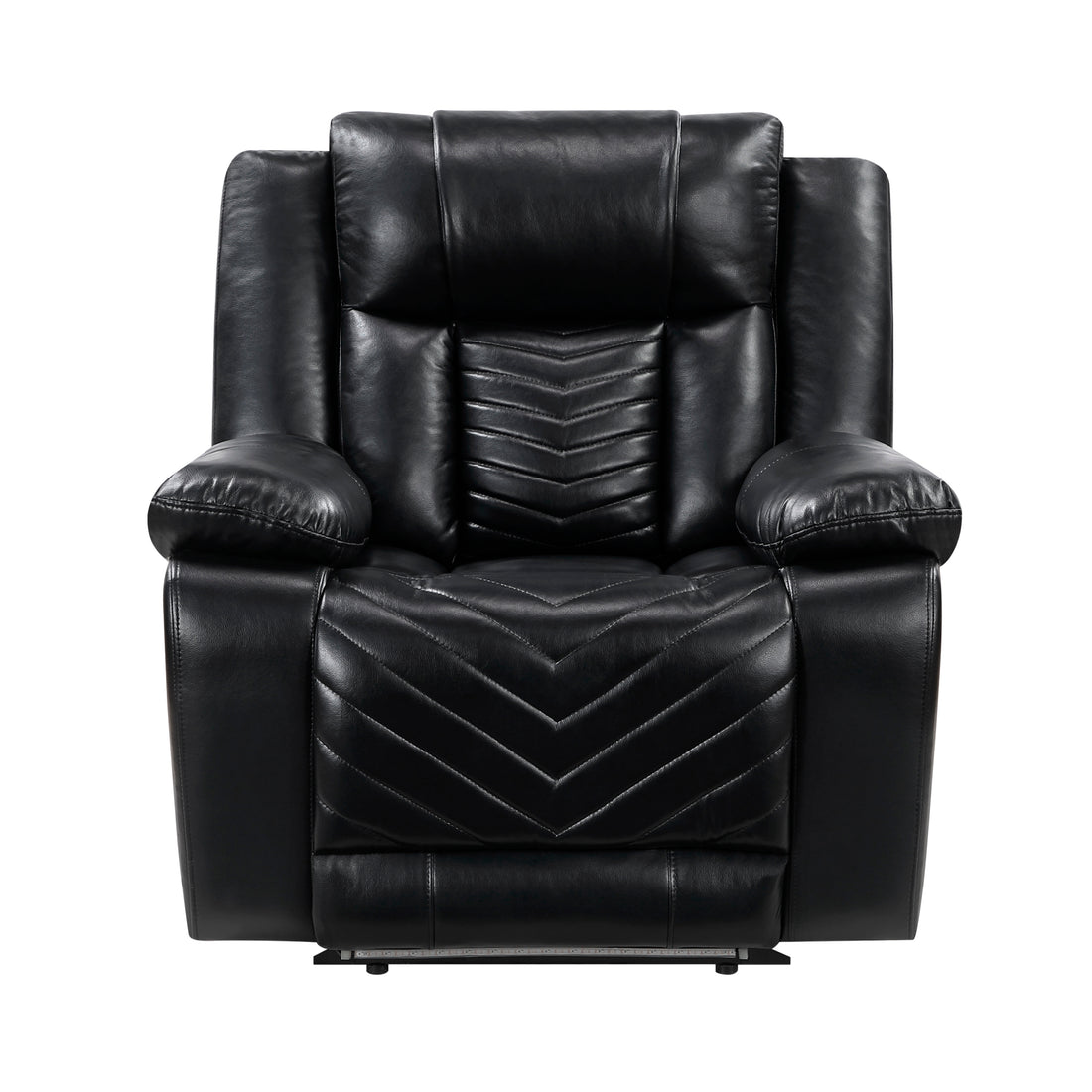 8457BLK-1PW Power Reclining Chair with LED and Charging Ports - 8457BLK-1PW