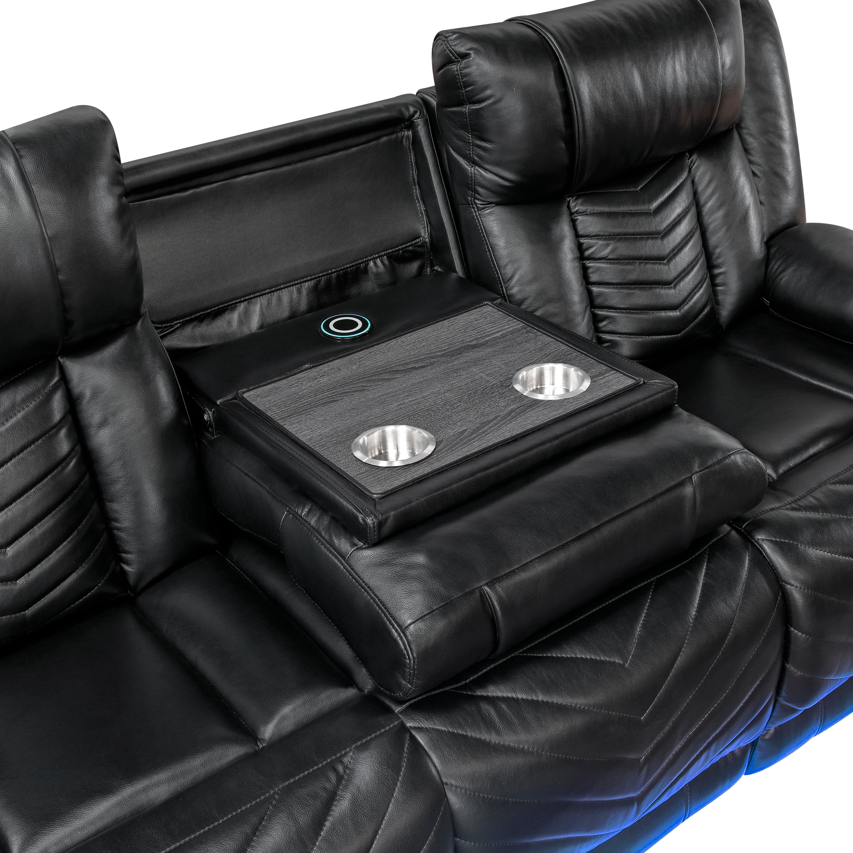 8457BLK*2PW 2pc Set: Sofa, Love (Power) - 8457BLK*2PW