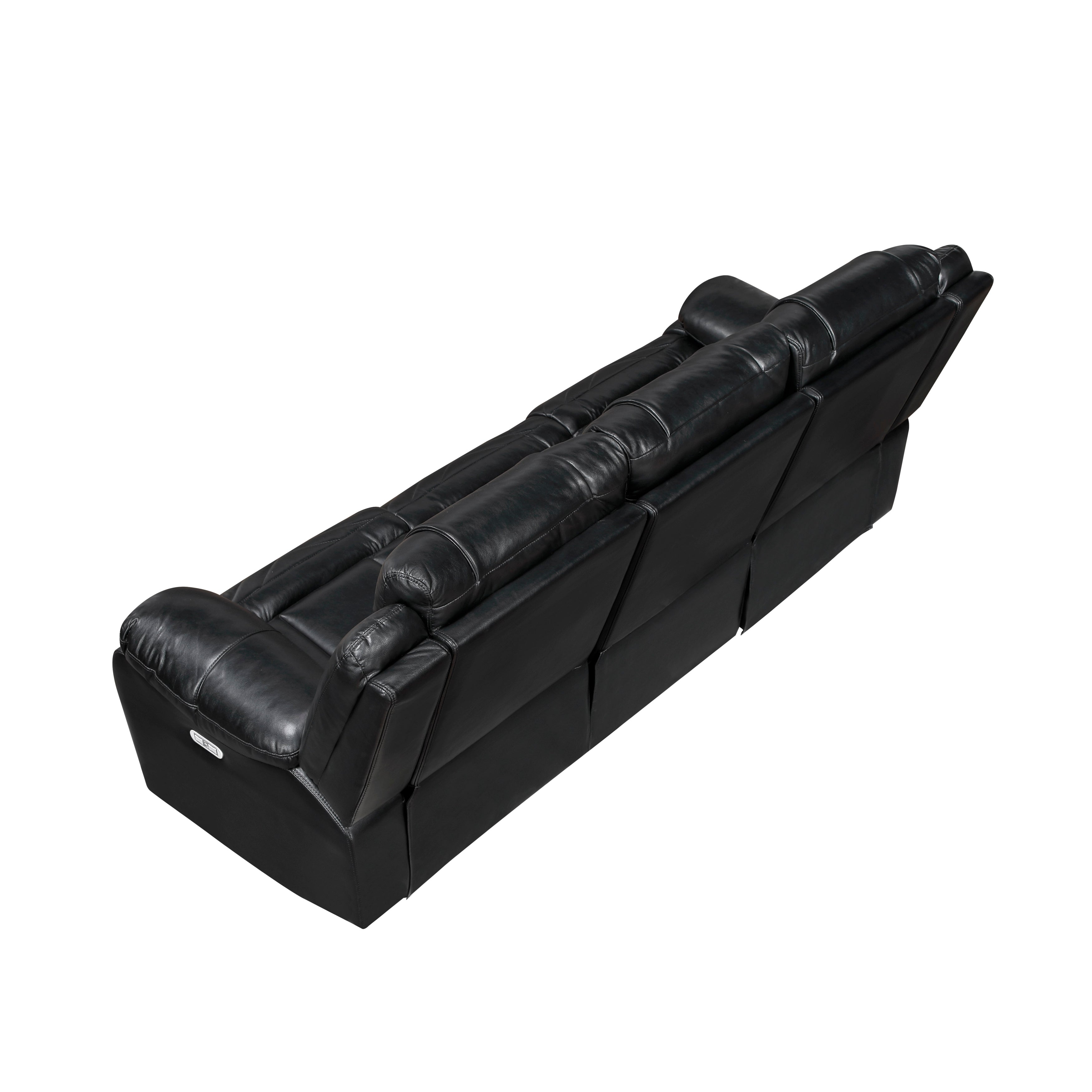 Huron Black Power Double Reclining Living Room Set from Homelegance - Luna Furniture