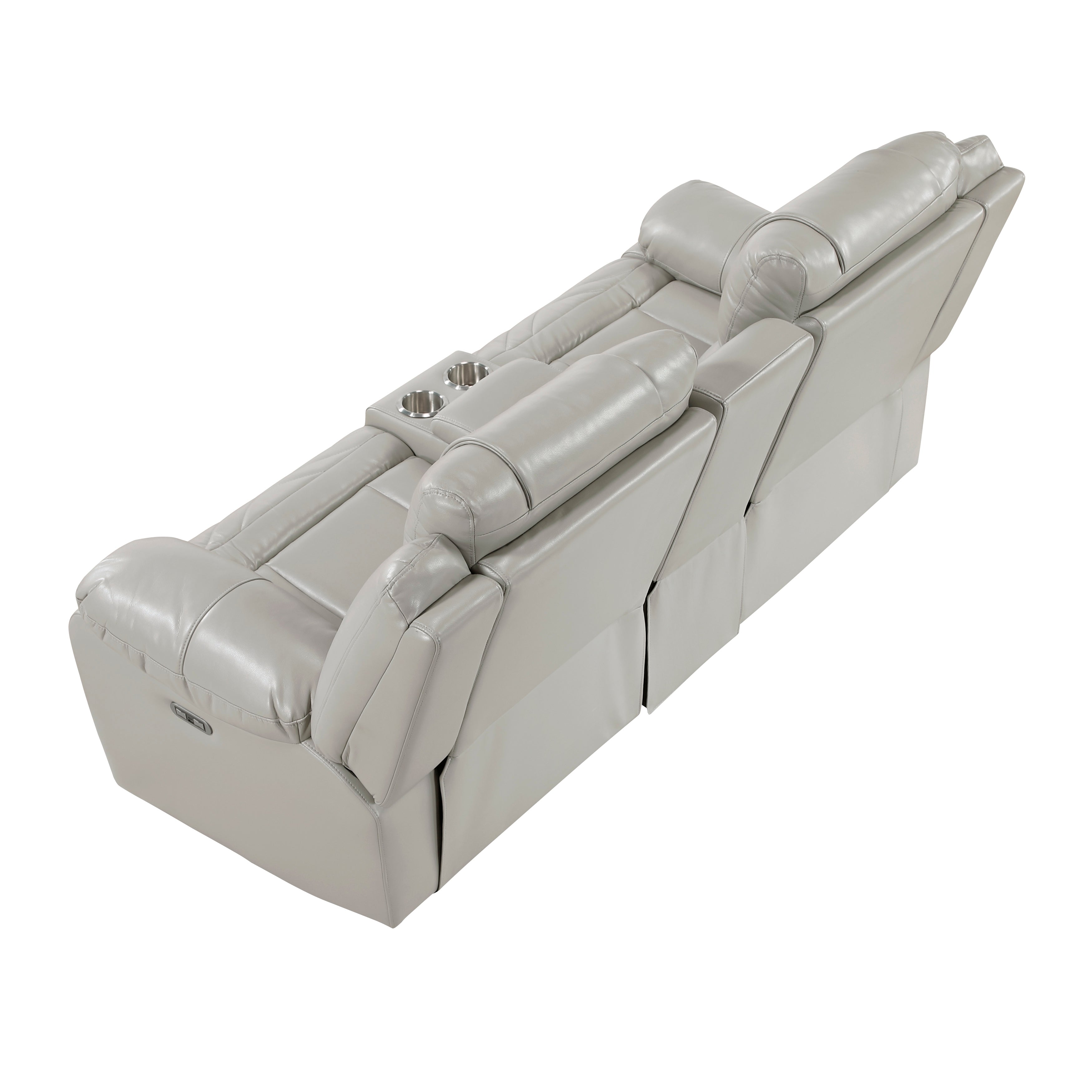 8457GRY*2PW 2pc Set: Sofa, Love (Power) - 8457GRY*2PW