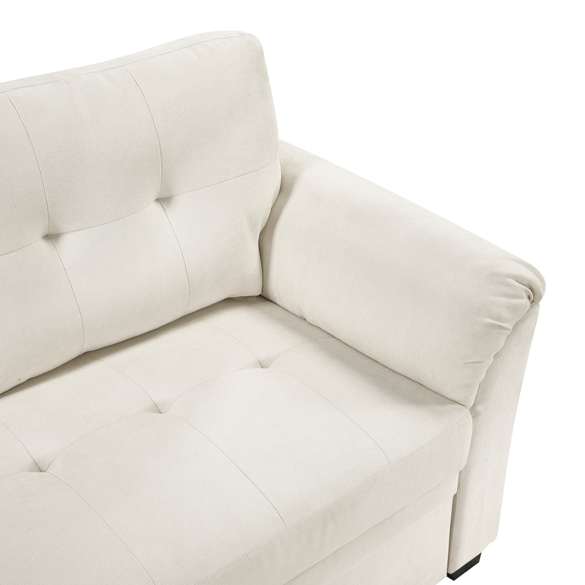 Elara Beige 2-Piece Reversible Sectional with Hidden Storage and Pull-out Bed from Homelegance - Luna Furniture
