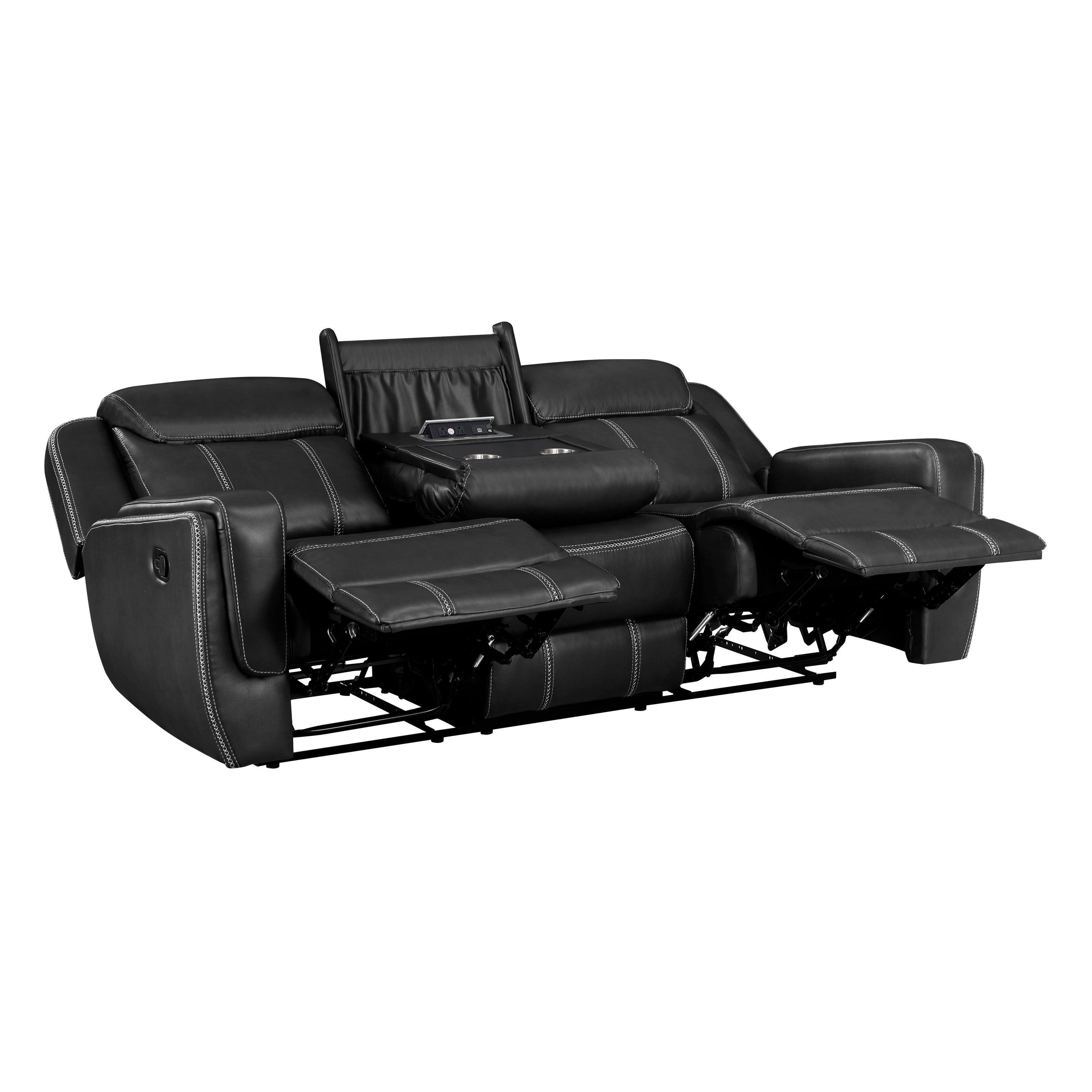 8516BK*2 2pc Set: Sofa, Love - 8516BK*2