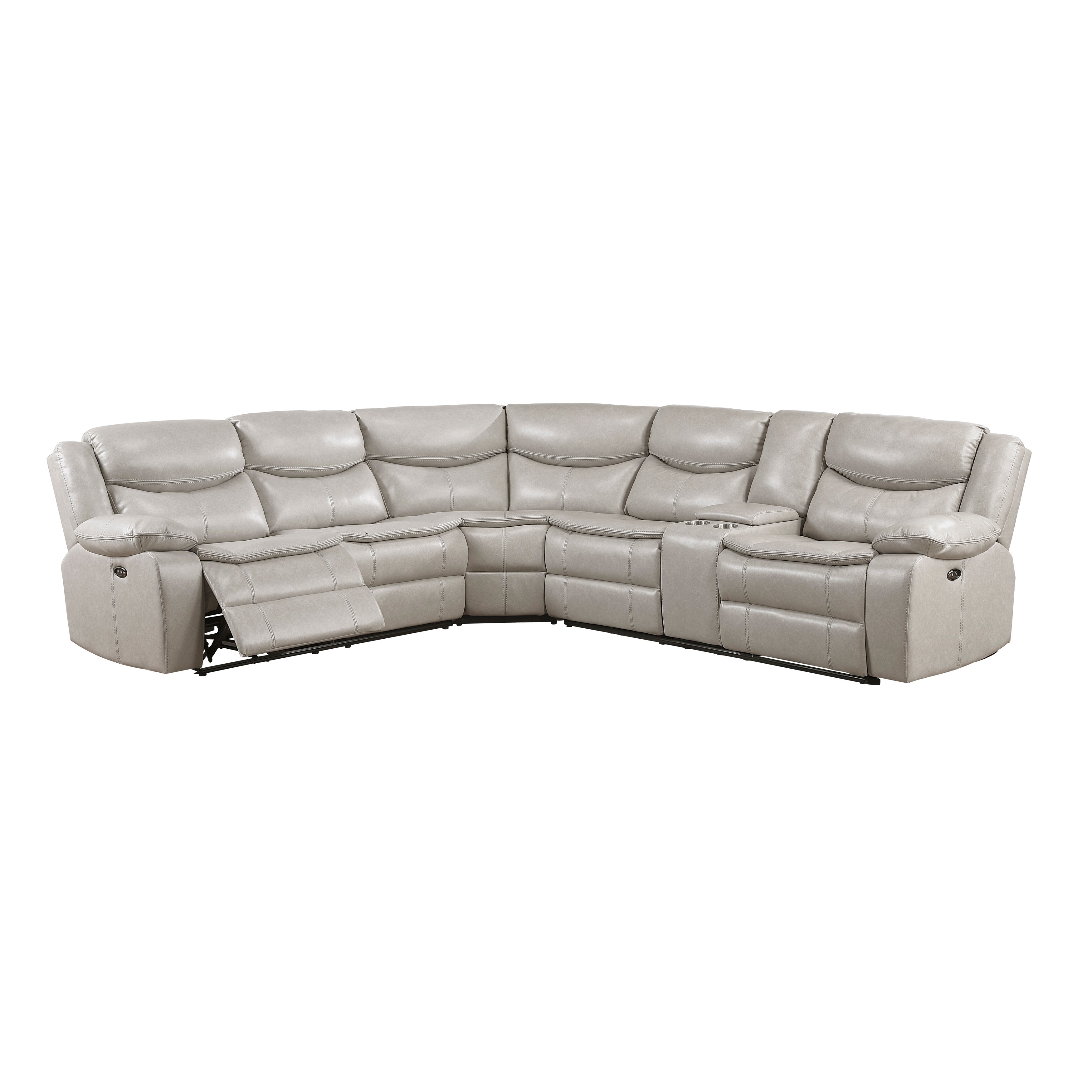 8528TP*SCPW (3)3-Piece Power Reclining Sectional with Right Console - 8528TP*SCPW