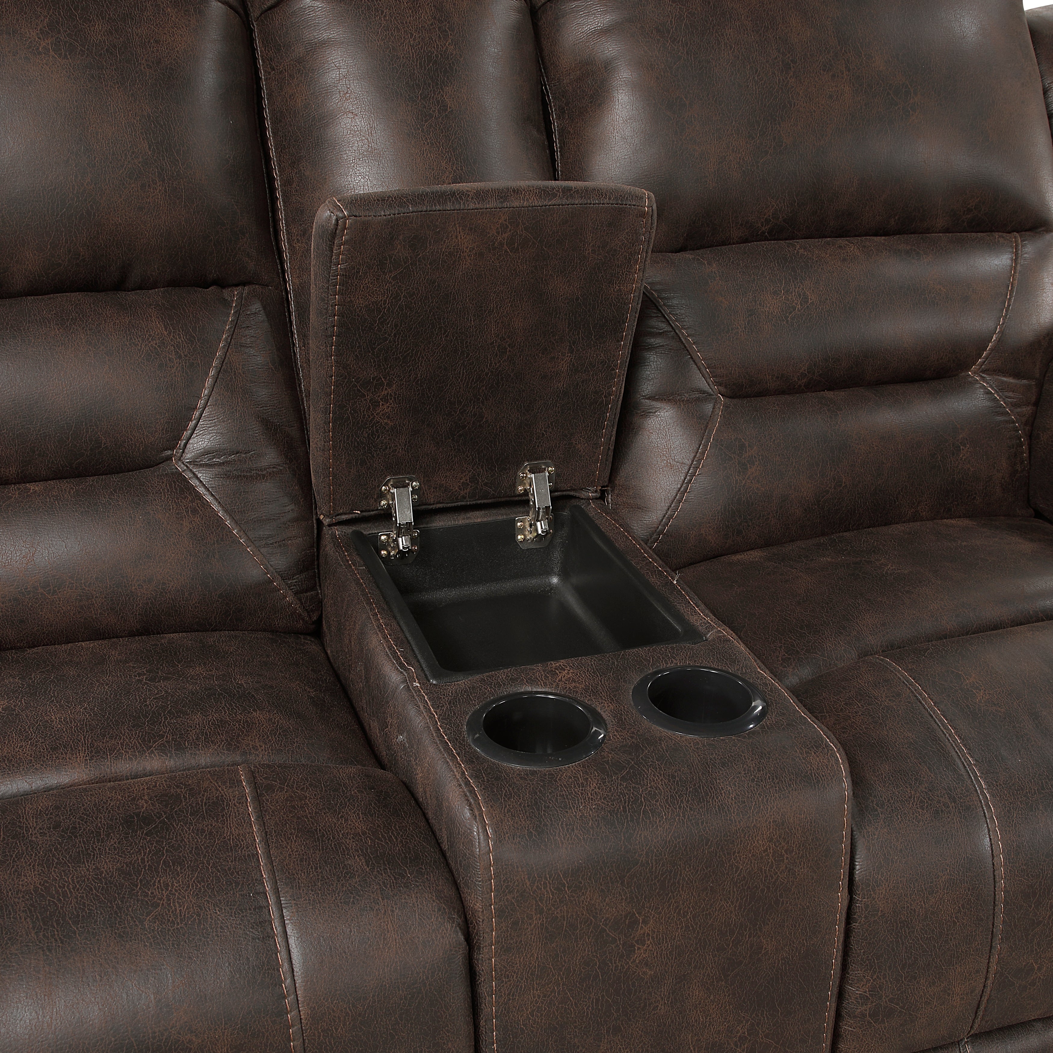 Hazen Dark Brown Reclining Living Room Set from Homelegance - Luna Furniture