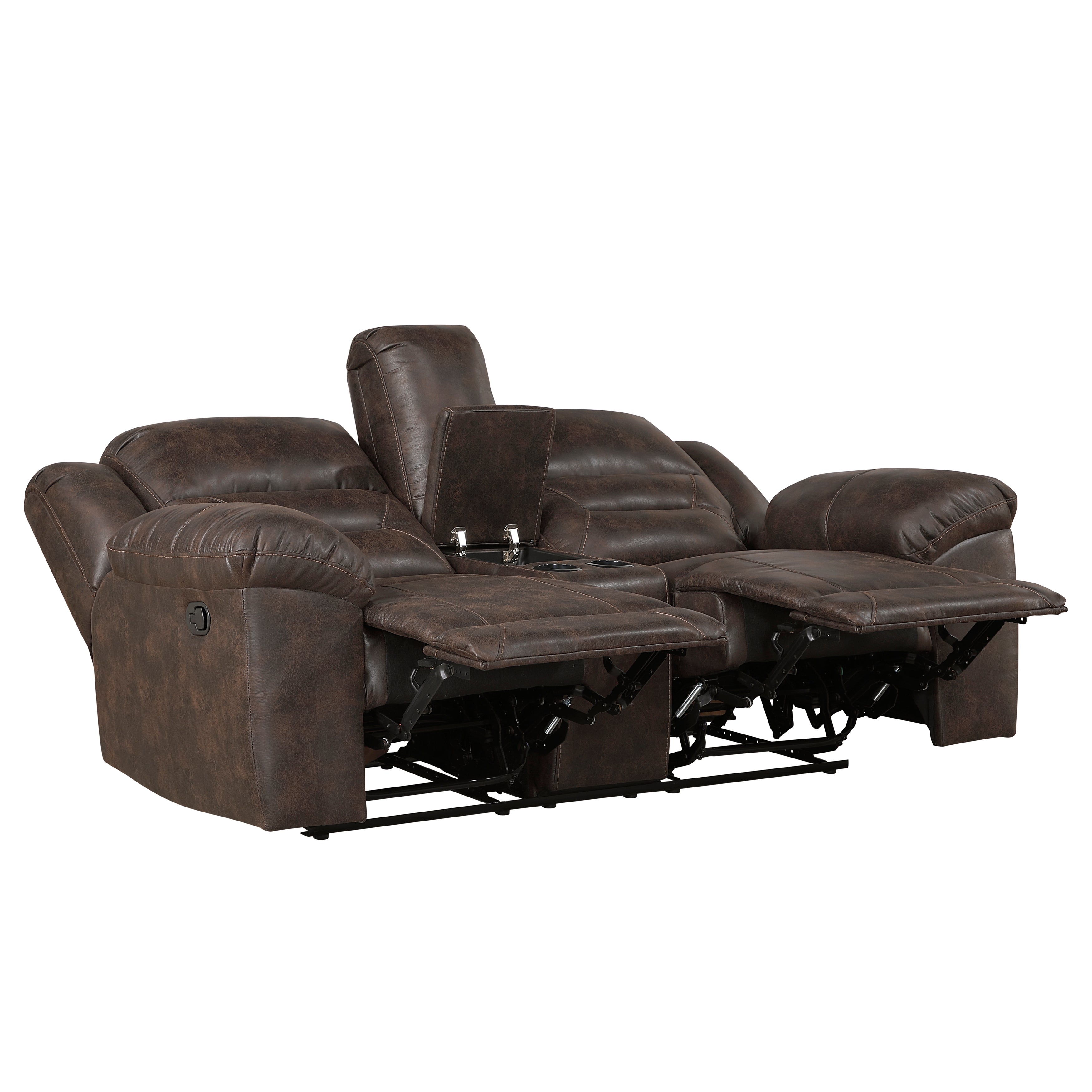 Hazen Dark Brown Reclining Living Room Set from Homelegance - Luna Furniture