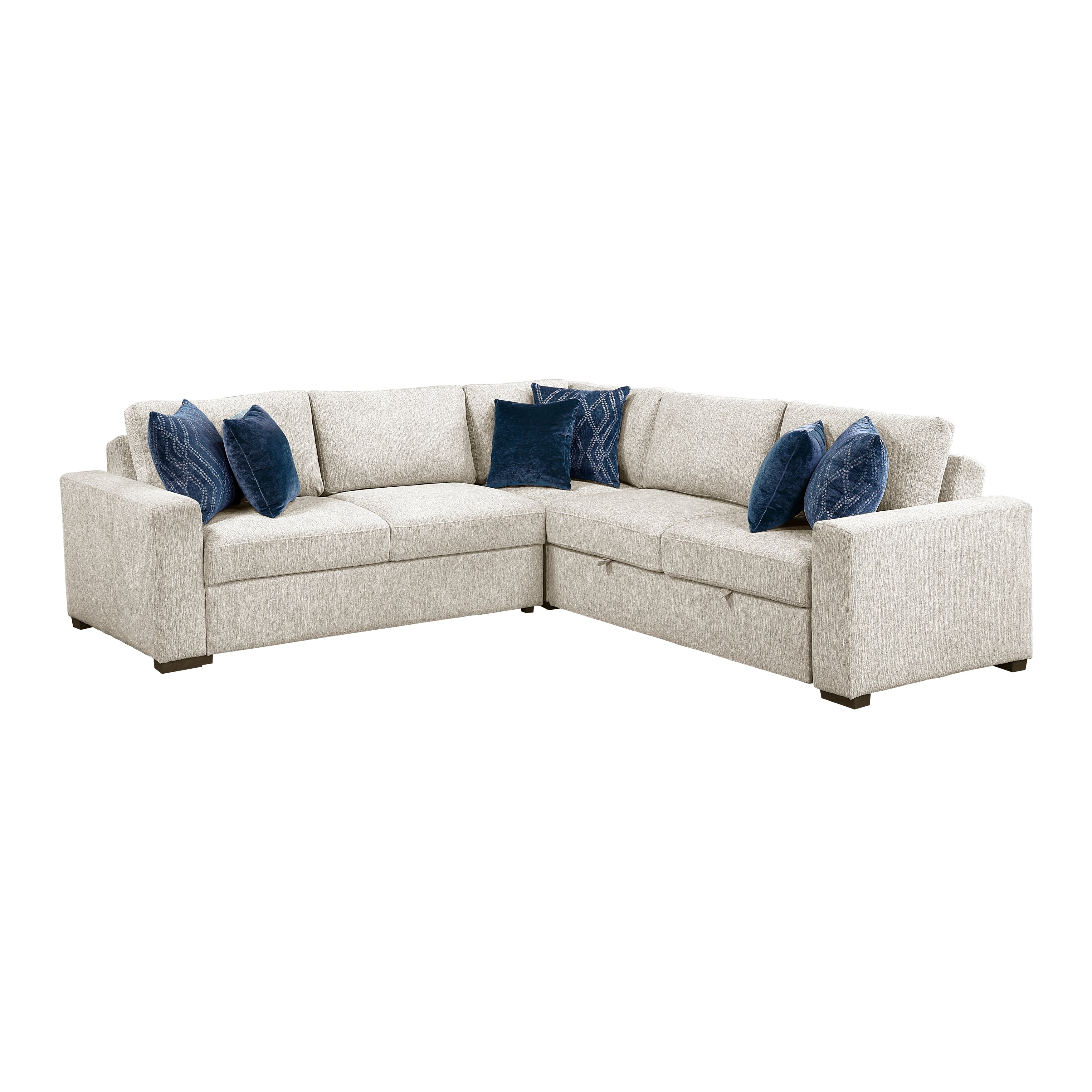 8548BE*42ACLCR2AA (4)3-Piece Sectional with Pull-out Bed - 8548BE*42ACLCR2AA