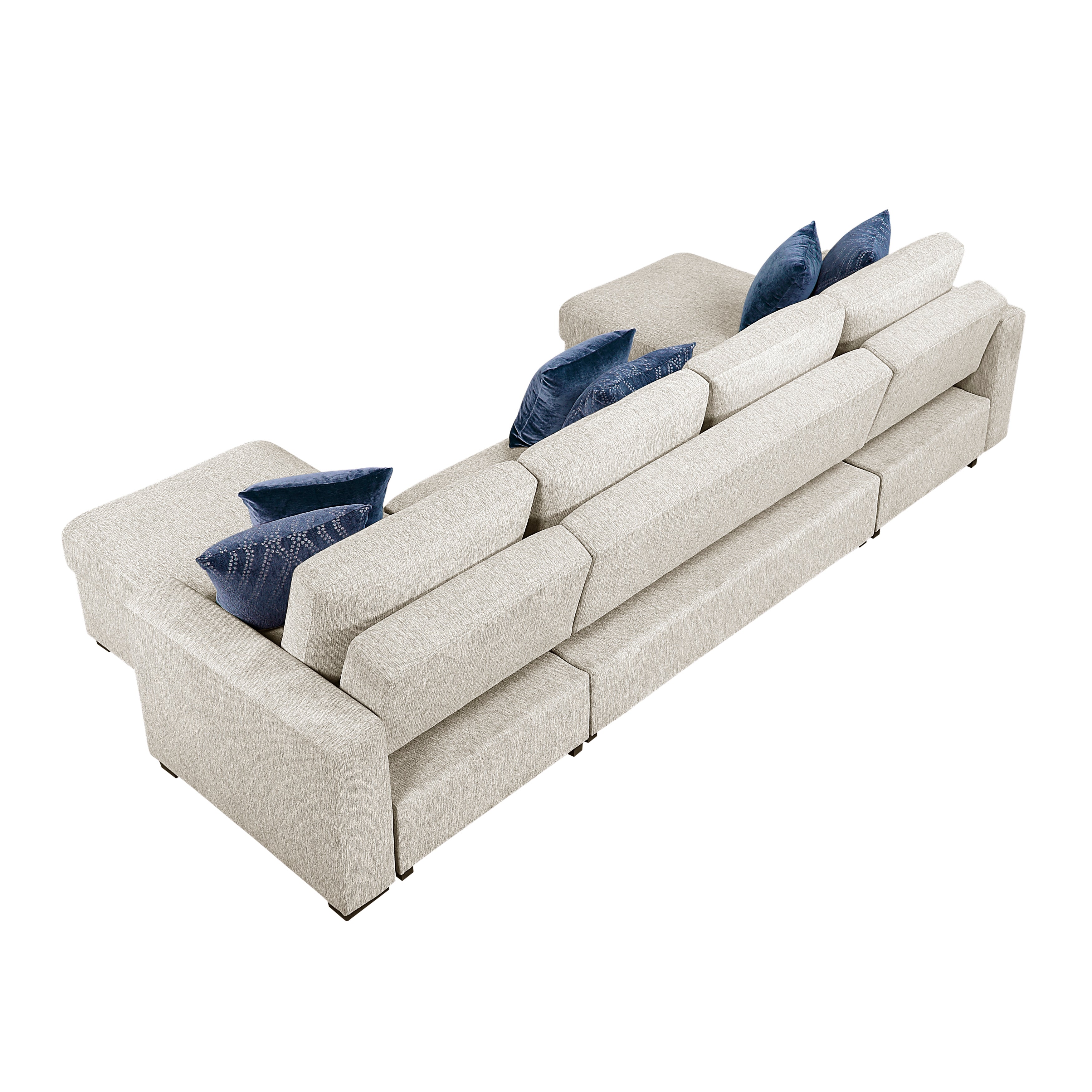 8548BE*42VC2ACLA (4)3-Piece Sectional with Reversible Chaises, Pull-out Bed and Hidden Storage, Click Motion Back - 8548BE*42VC2ACLA