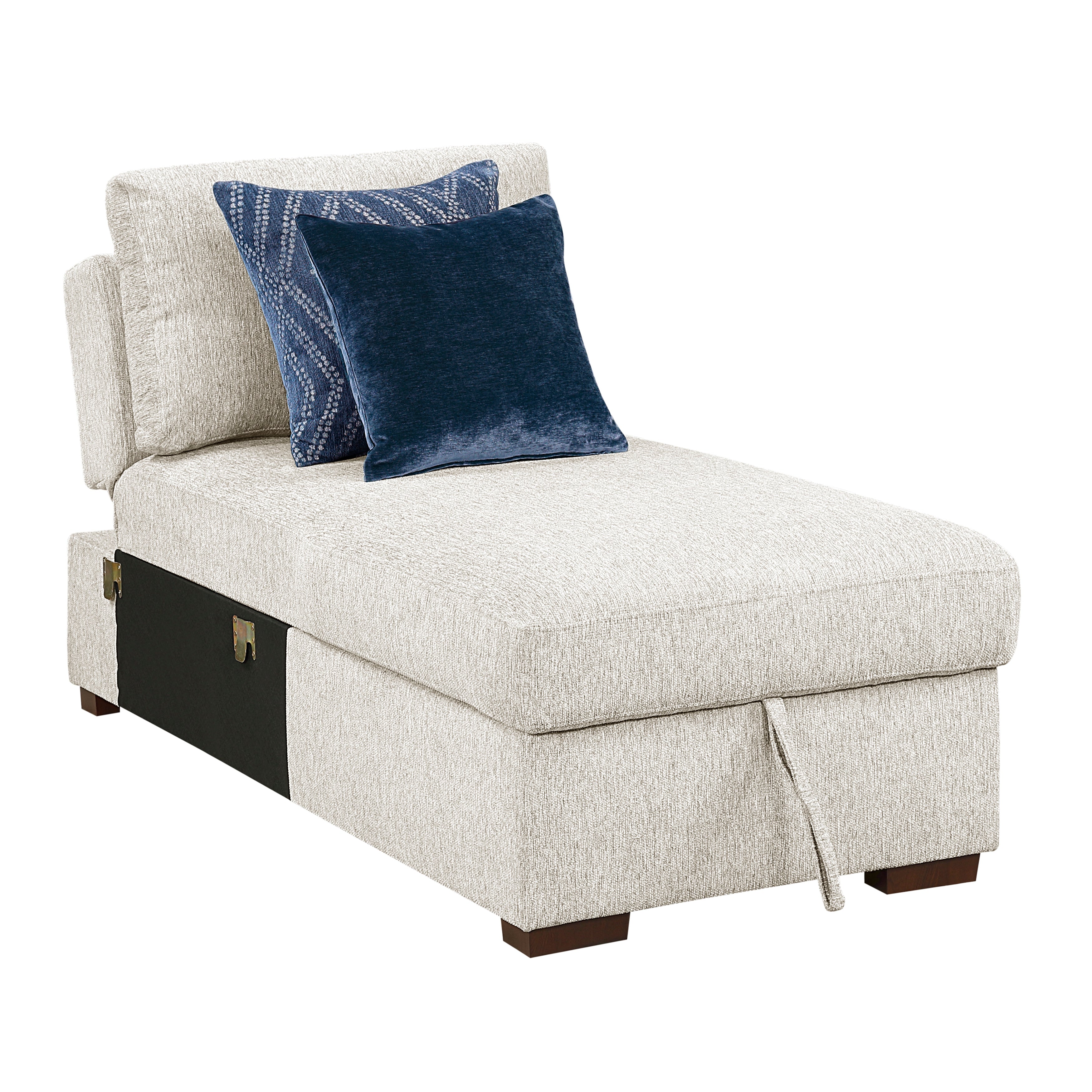 8548BE*4VC2ACLAOT (4)3-Piece Sectional with Reversible Chaise, Pull-out Bed, Hidden Storage and Ottoman, Click Motion Back - 8548BE*4VC2ACLAOT