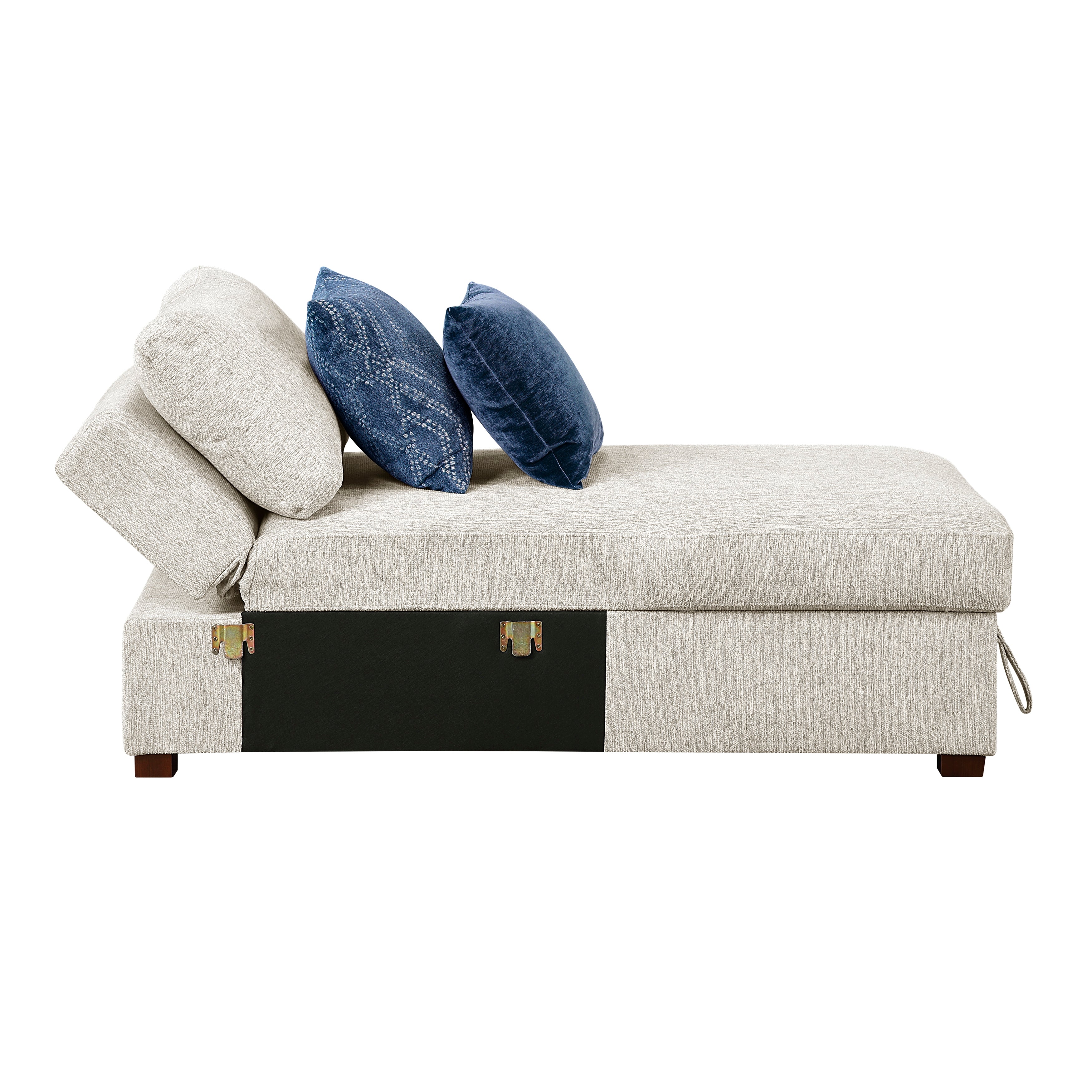 8548BE*4VC2ACLAOT (4)3-Piece Sectional with Reversible Chaise, Pull-out Bed, Hidden Storage and Ottoman, Click Motion Back - 8548BE*4VC2ACLAOT