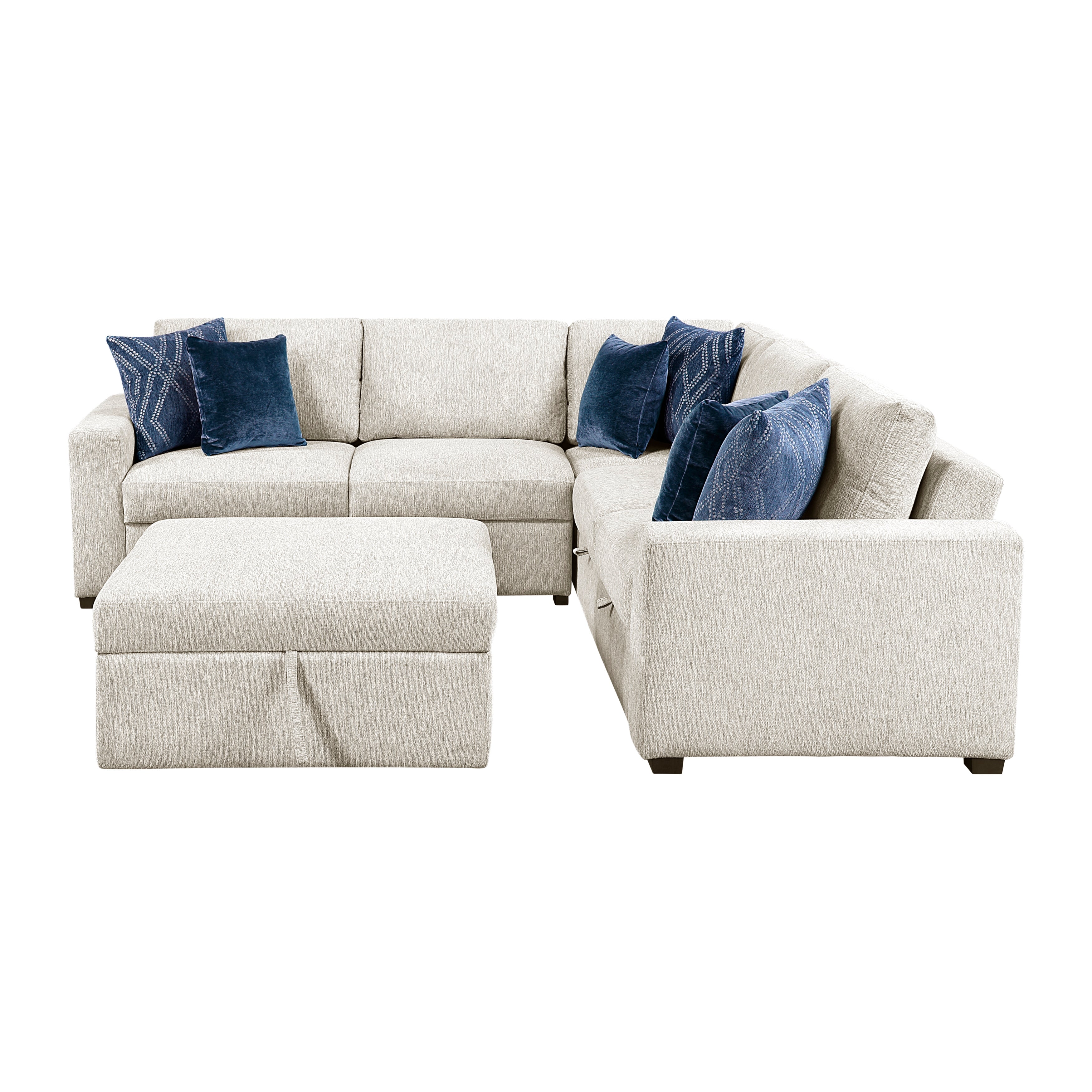 8548BE*52ACLCR2AAOT (5)4-Piece Sectional with Pull-out Bed and Ottoman - 8548BE*52ACLCR2AAOT