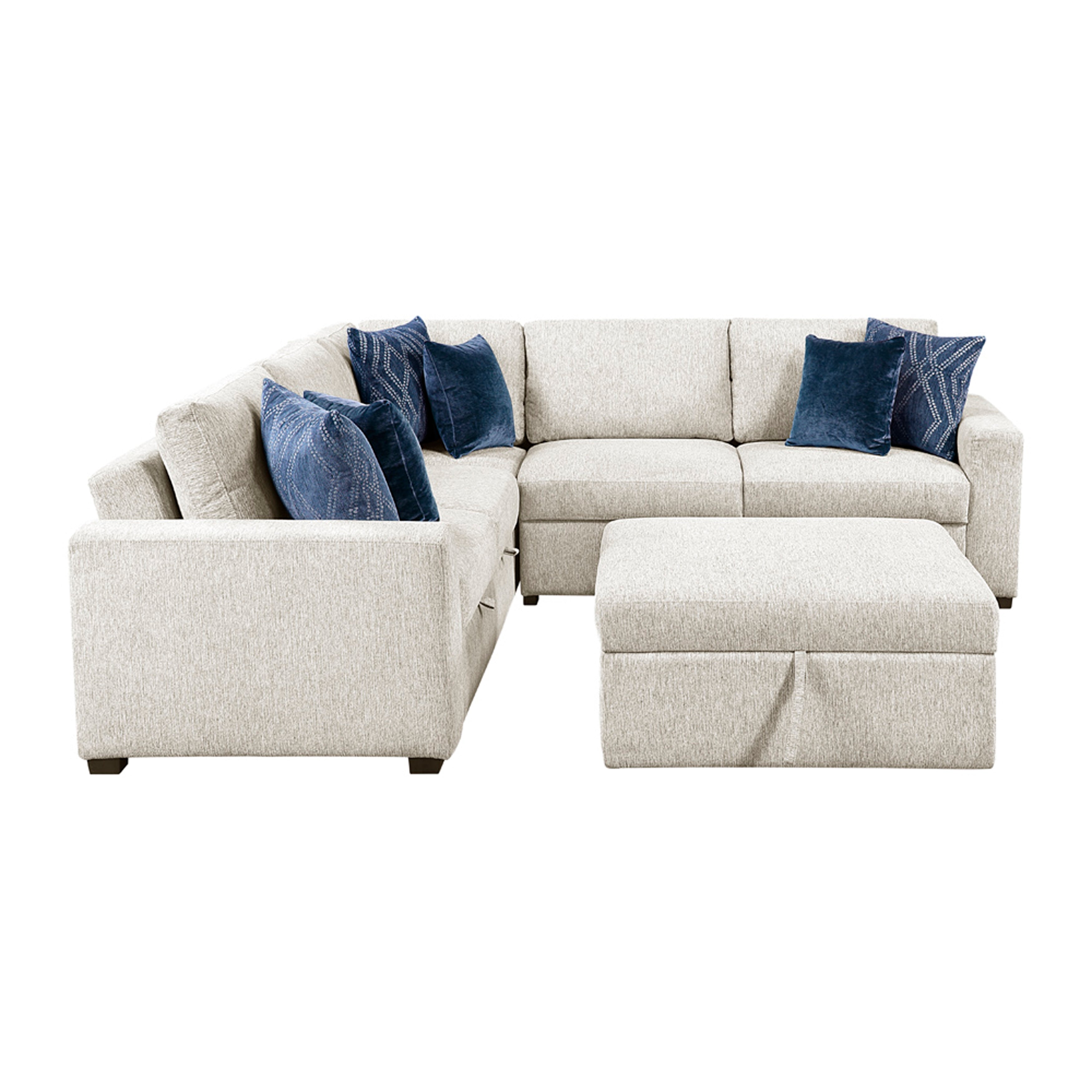 8548BE*52ACLCR2AAOT (5)4-Piece Sectional with Pull-out Bed and Ottoman - 8548BE*52ACLCR2AAOT