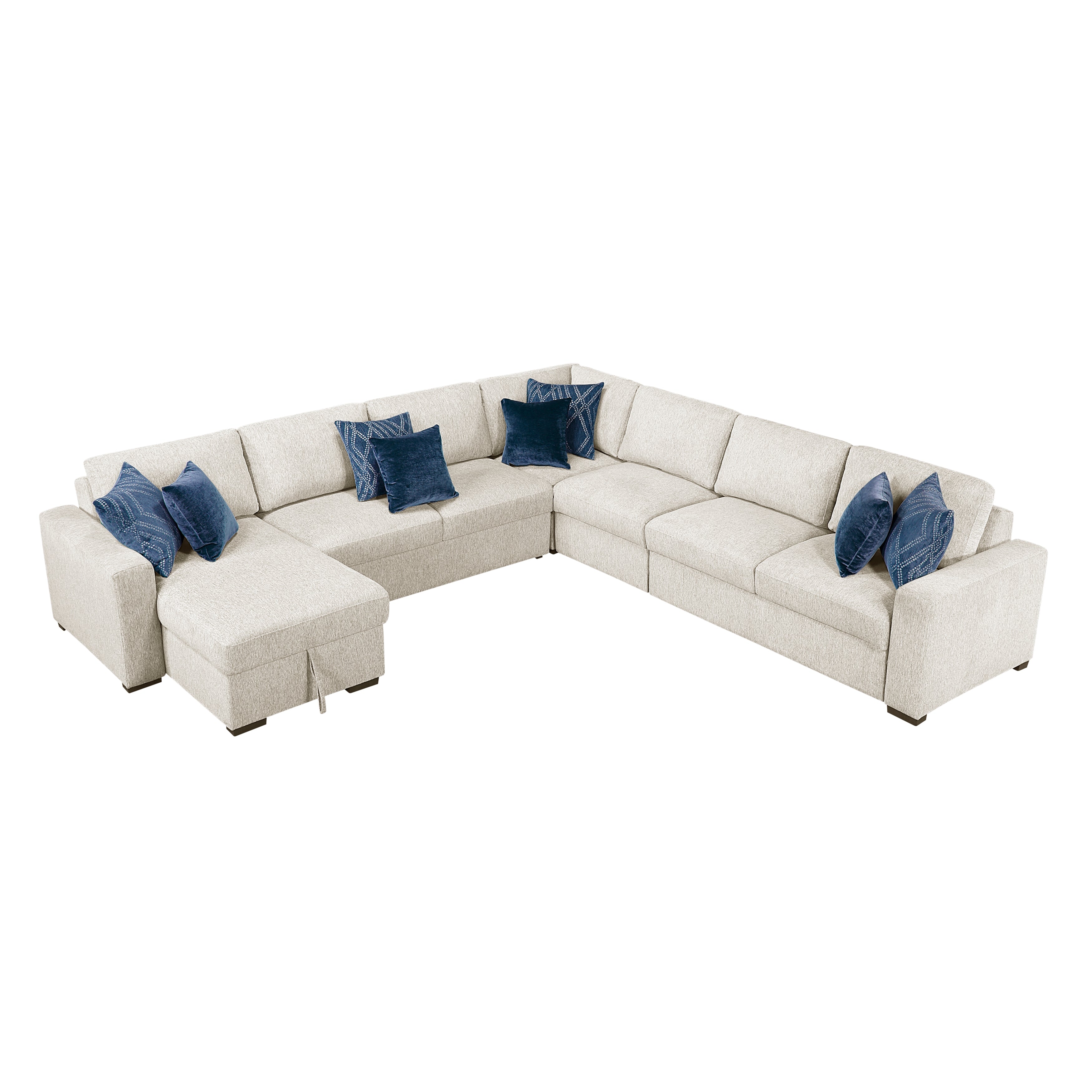8548BE*6VCCR22AACA (6)5-Piece Sectional with Reversible Chaise and Hidden Storage - 8548BE*6VCCR22AACA