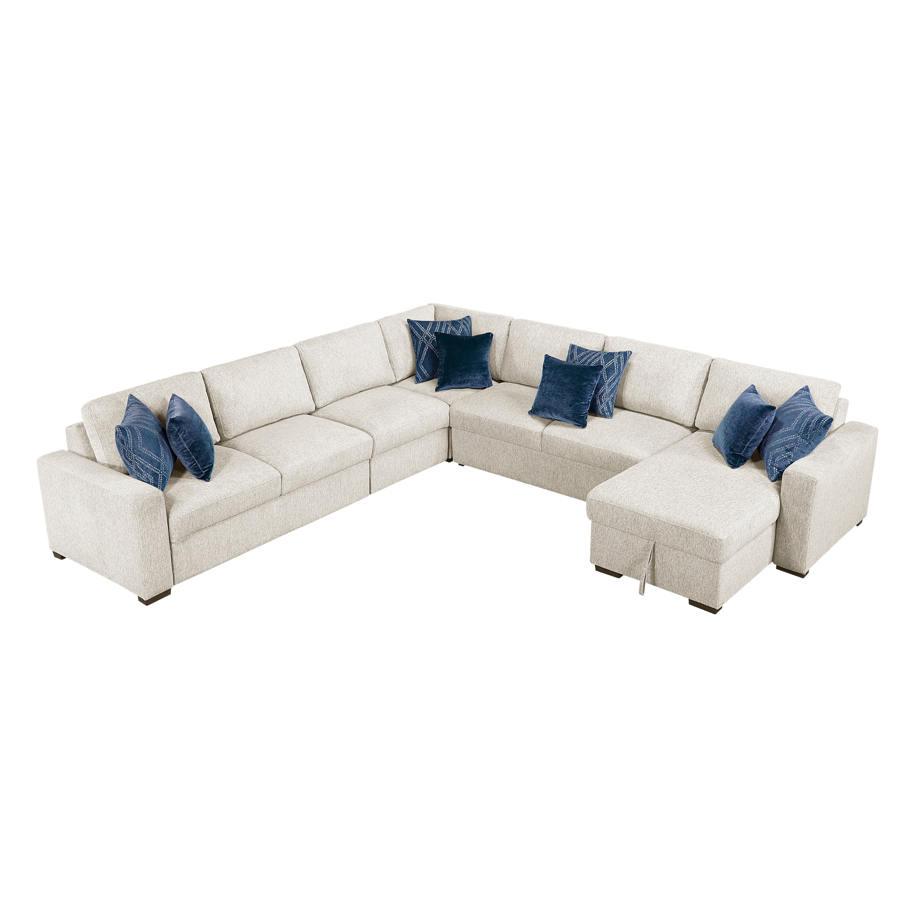 8548BE*6VCCR22AACA (6)5-Piece Sectional with Reversible Chaise and Hidden Storage - 8548BE*6VCCR22AACA