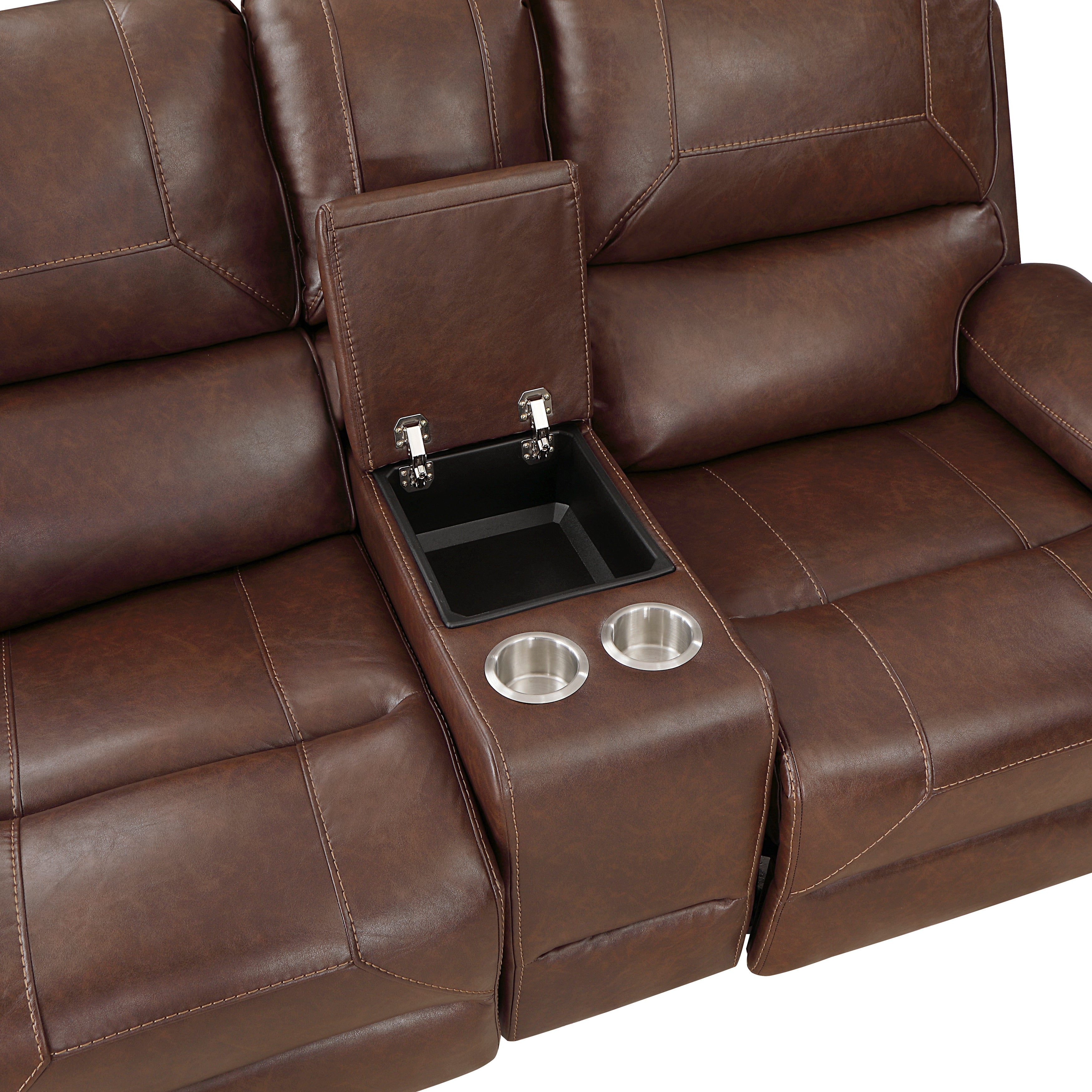Newnan Brown Double Reclining Living Room Set from Homelegance - Luna Furniture
