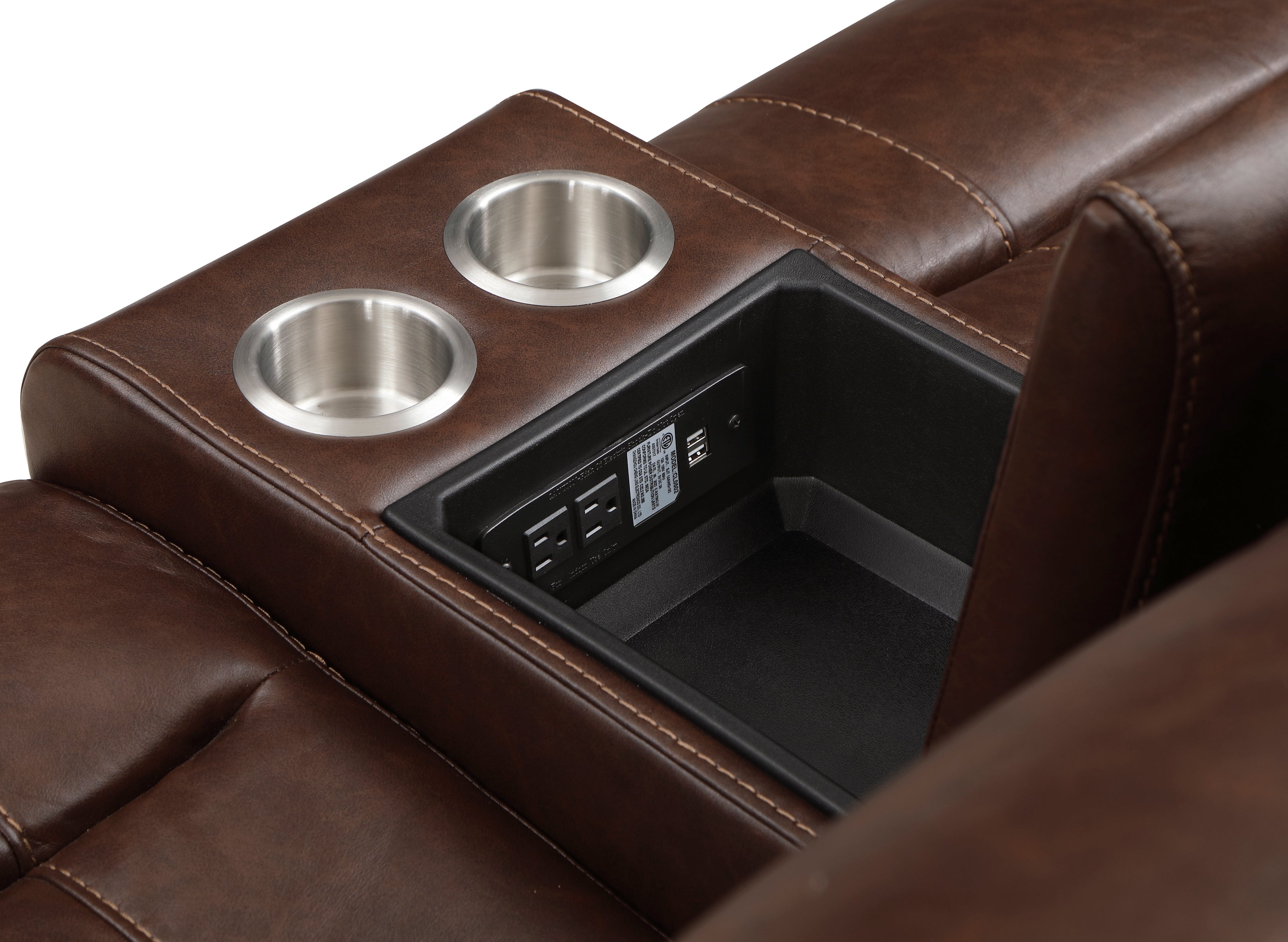 Newnan Brown Double Reclining Living Room Set from Homelegance - Luna Furniture
