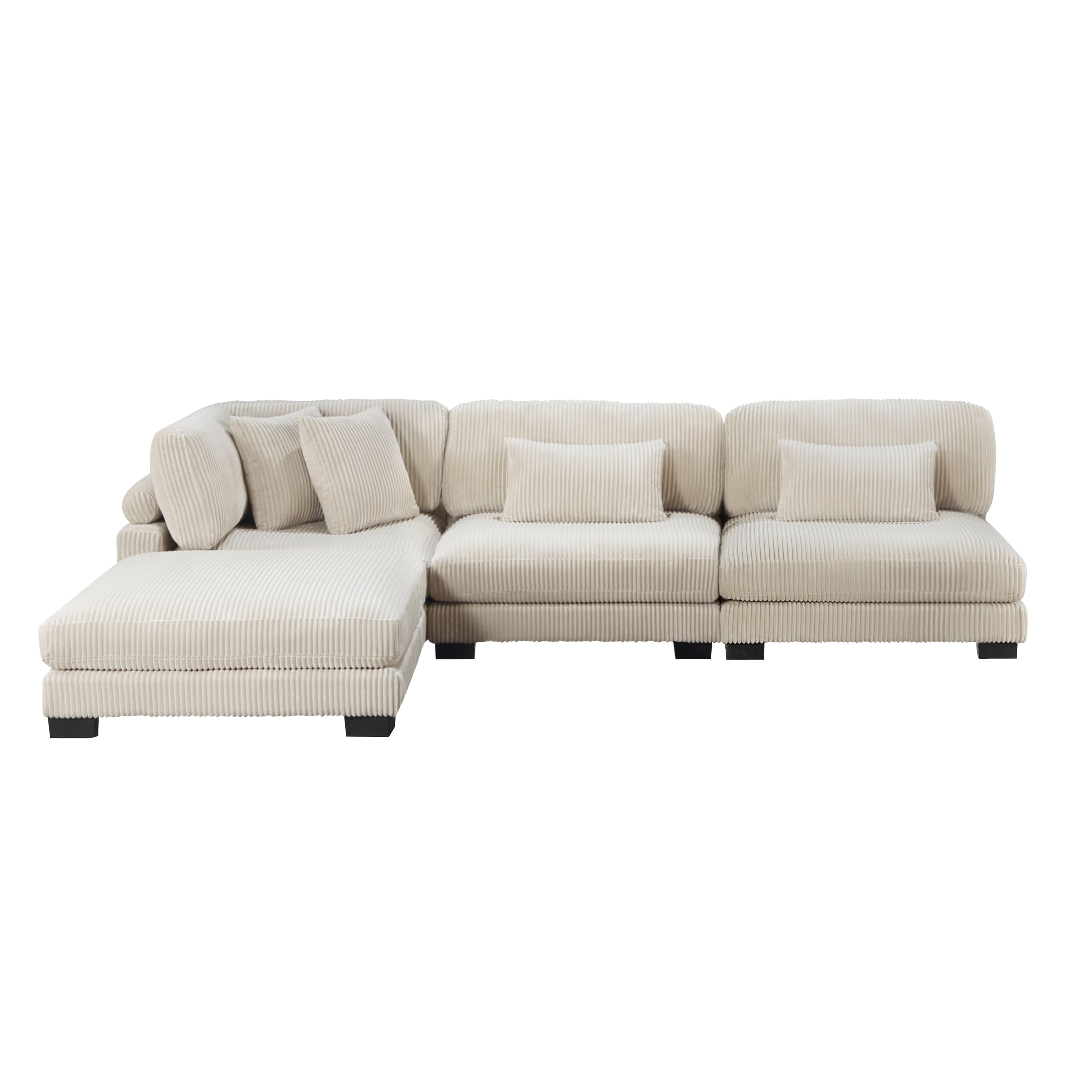 8555BE*2AC1CROT (4)4-Piece Modular Sectional with Ottoman - 8555BE*2AC1CROT
