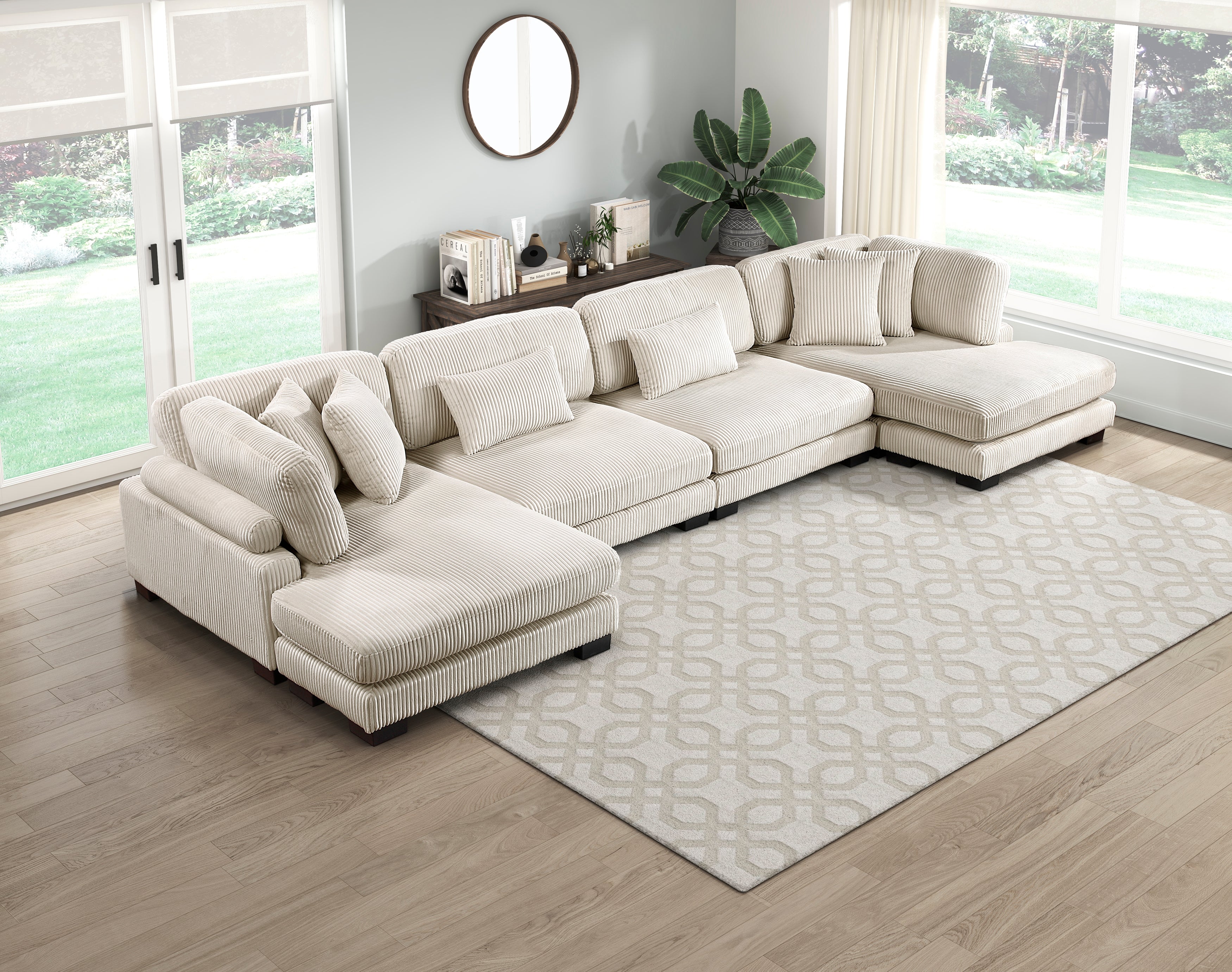 8555BE*2AC2VC (4)4-Piece Modular Sectional with Reversible Chaise - 8555BE*2AC2VC