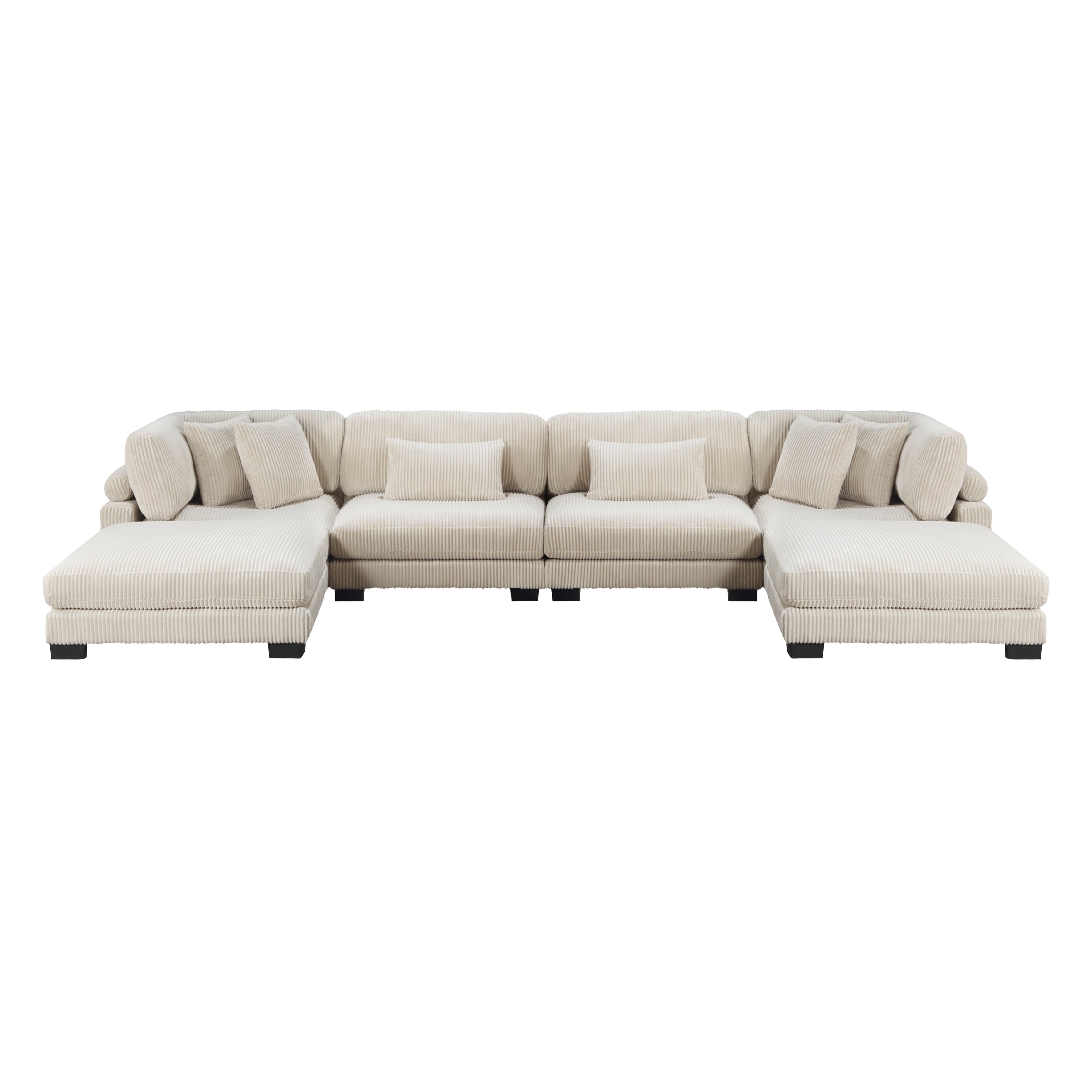 8555BE*2CR2AC2OT (6)6-Piece Modular Sectional with Ottomans - 8555BE*2CR2AC2OT