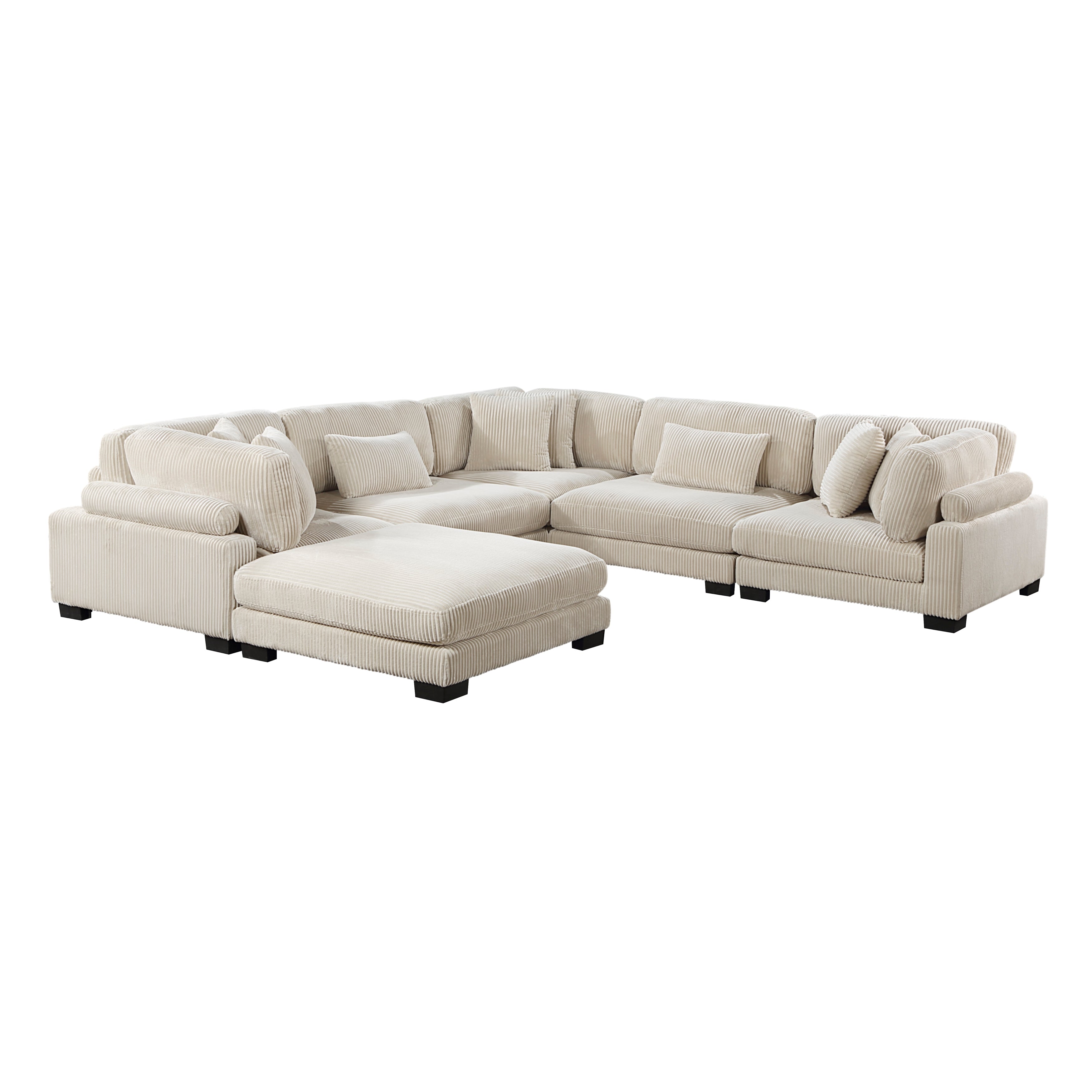 8555BE*3CR2ACOT (6)6-Piece Modular Sectional with Ottoman - 8555BE*3CR2ACOT