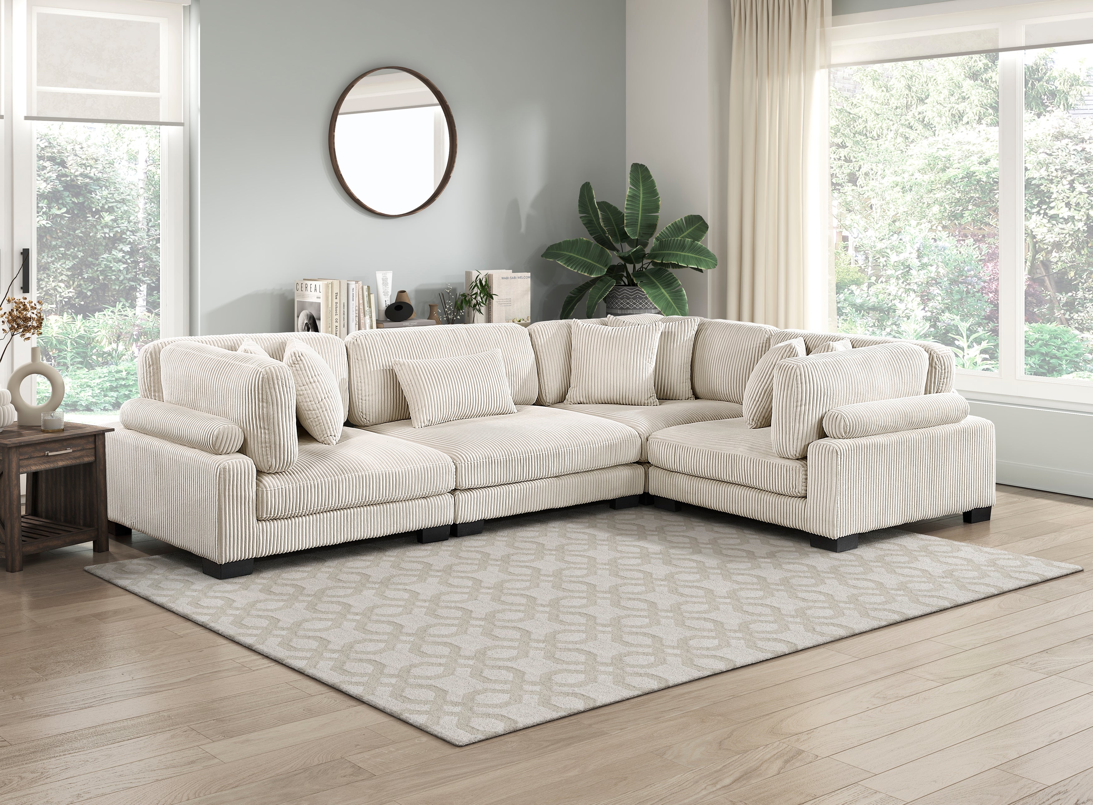 8555BE*3CRAC (4)4-Piece Modular Sectional - 8555BE*3CRAC